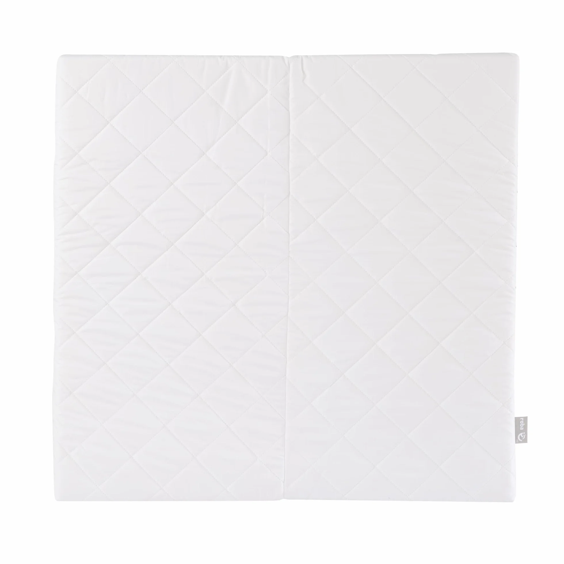 roba Materassino per Bambini e Neonati per Box Quadrato 100 x 100 cm, Fodera Trapuntata, Rimovibile e Lavabile, con Zip, Imbottito, Bianco