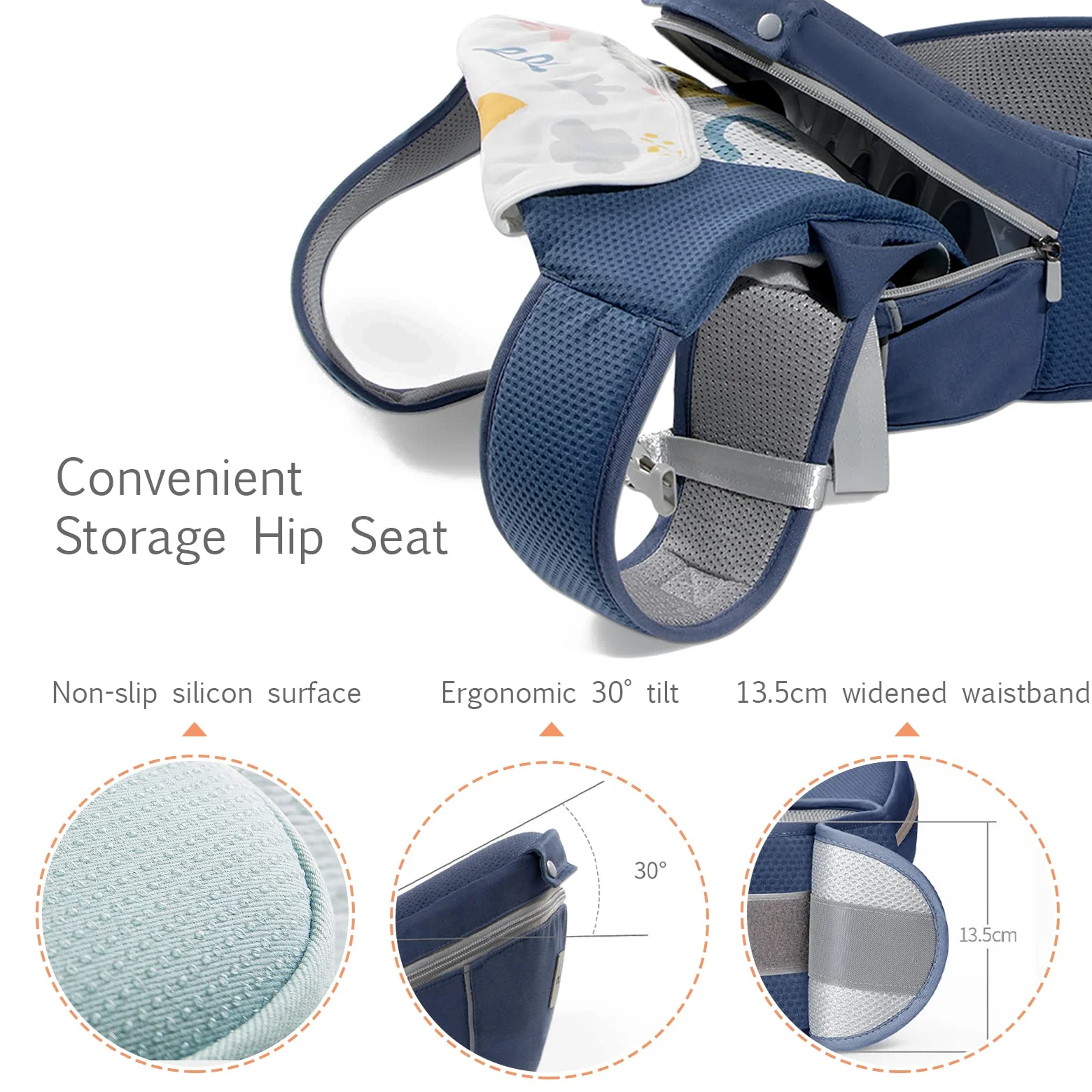 SONARIN Marsupio Neonati Ergonomico con Sedile,3D Air Mesh Portantina Traspirante Multifunzione Porta Bambino,Regolabile per Neonati e Bambini 0-36 Mesi,Tutte le Posizioni(Verde)