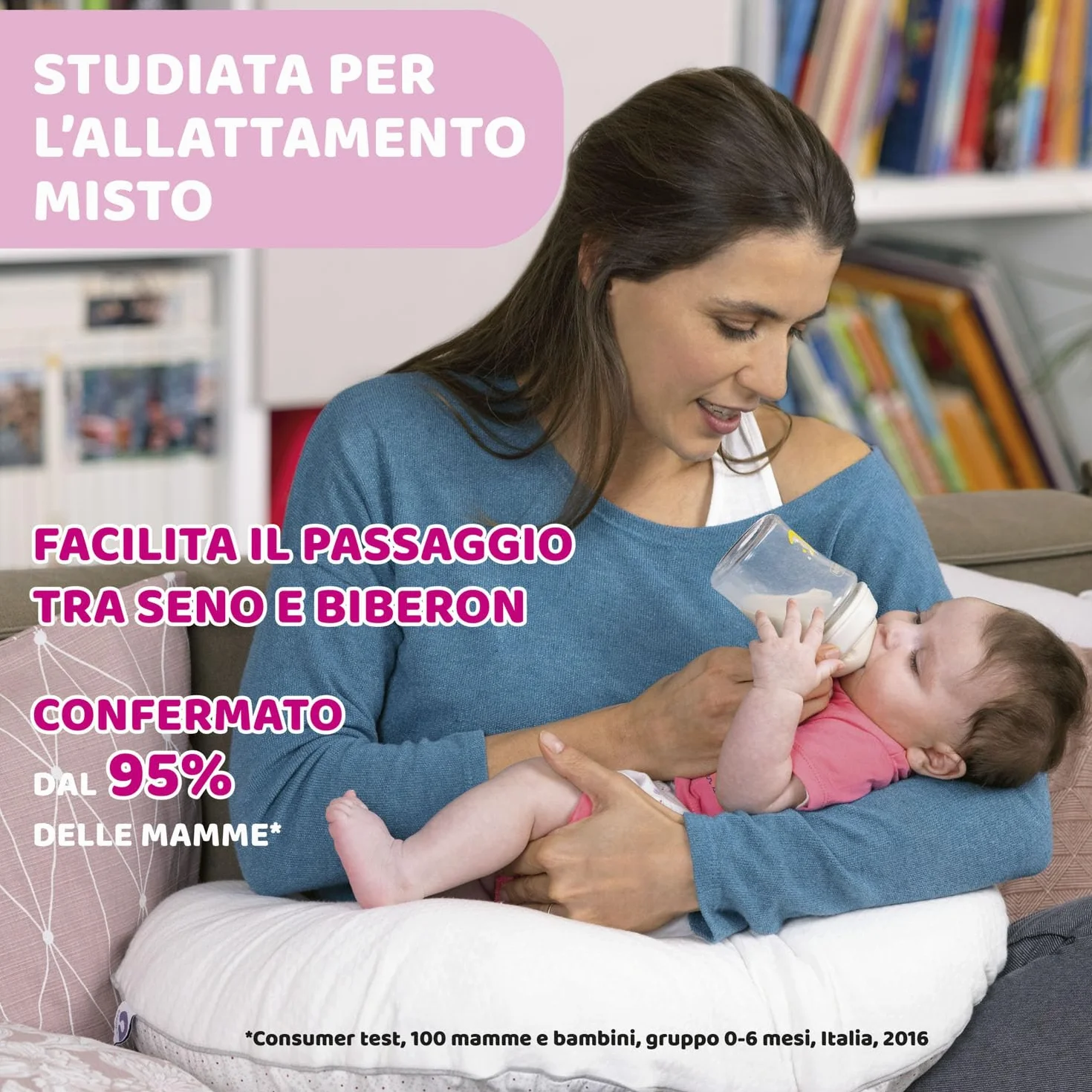 Chicco Natural Feeling Biberon Anticolica 0 Mesi + da 250 ml in vetro, Biberon con Tettarella in Silicone Morbida e Flessibile, Adatto per Allattamento Misto, flusso lento, Colore Neutro