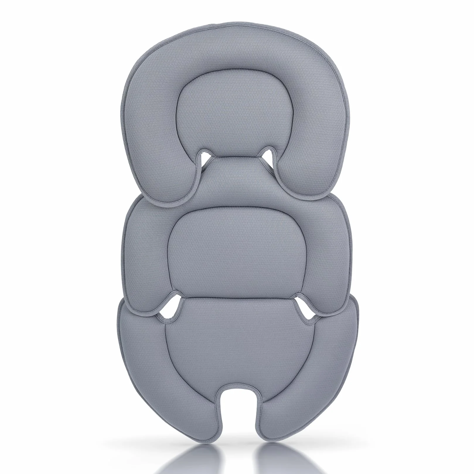 Innokids Inserto per seggiolino auto per neonati, cuscino di supporto per la testa del neonato e cuscino di supporto per il corpo per neonati, macchinine e passeggini (Grigio)