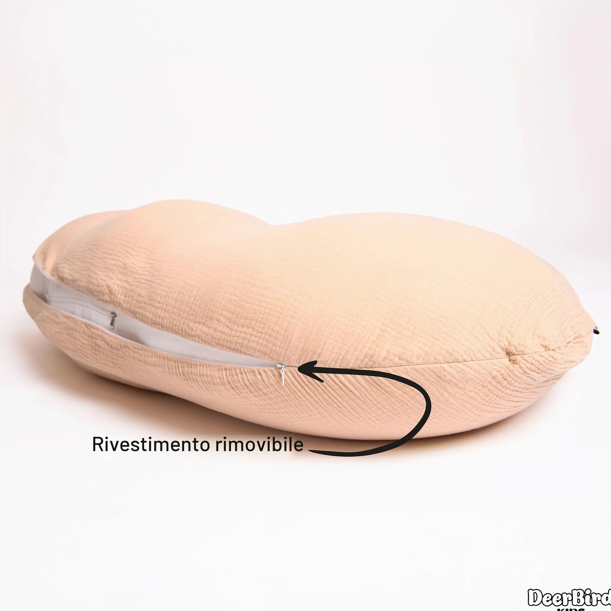 Cuscino per l'allattamento per gemelli con rivestimento lavabile in mussola di cotone, cuscino per allattamento, cuscino per gravidanza