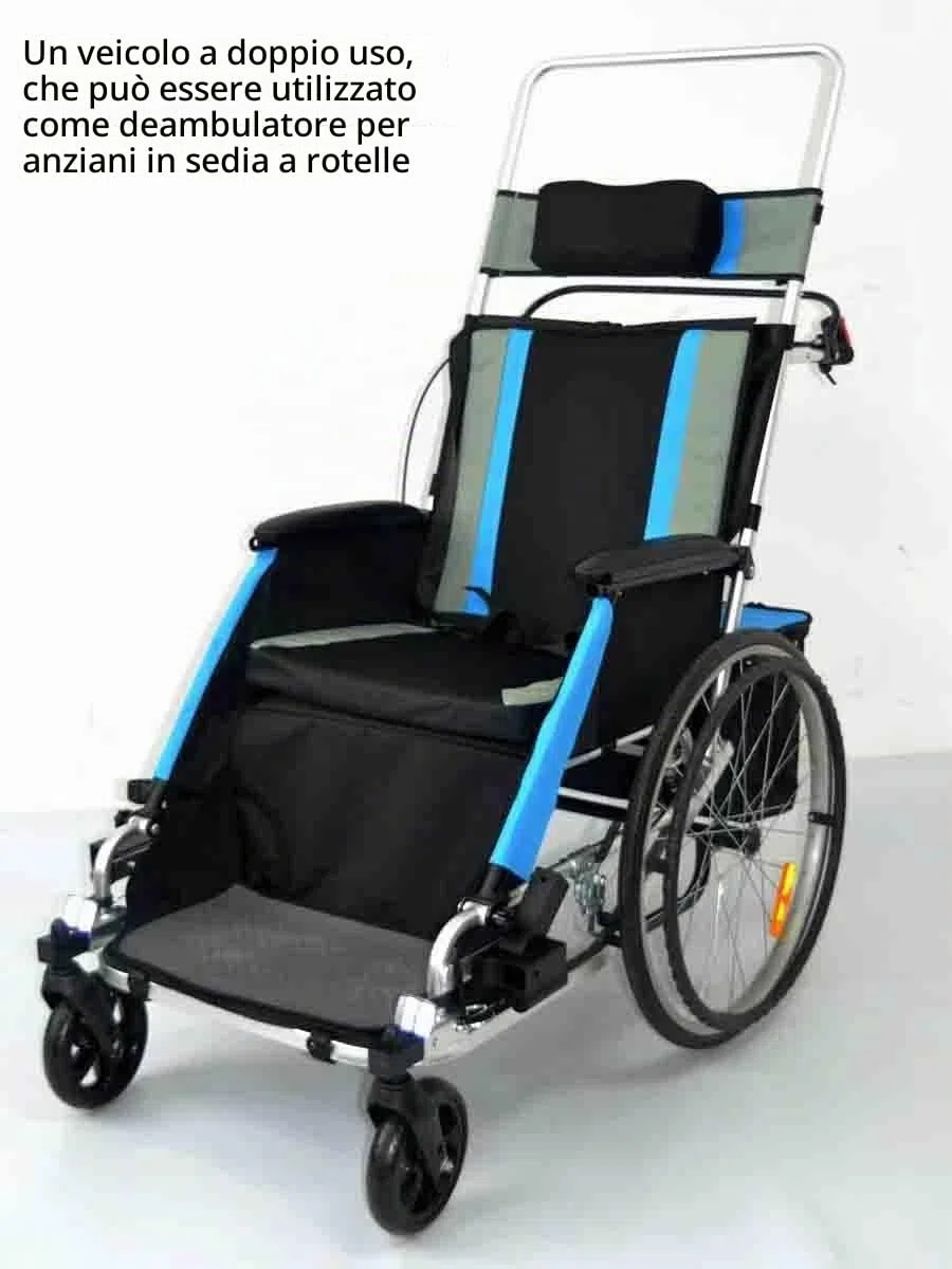 CAULO Rimorchio per Bicicletta Sedia a rotelle per Adulti Bicicletta Rimorchio Posteriore in Lega di Alluminio Assorbimento degli Urti Trattore Comodo Carrello Multifunzionale (Blue)