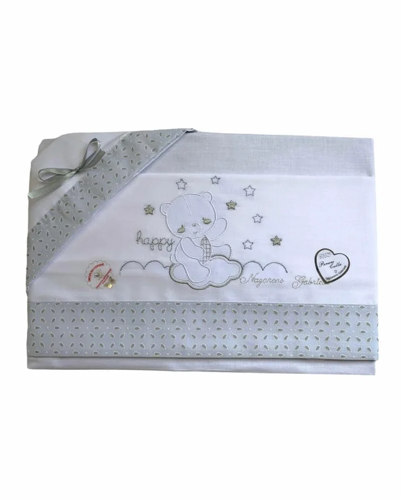 T&R Baby Coordinato Culla Carrozzina lenzuolino Nazareno Gabrielli Neonato 3 Pezzi 4719