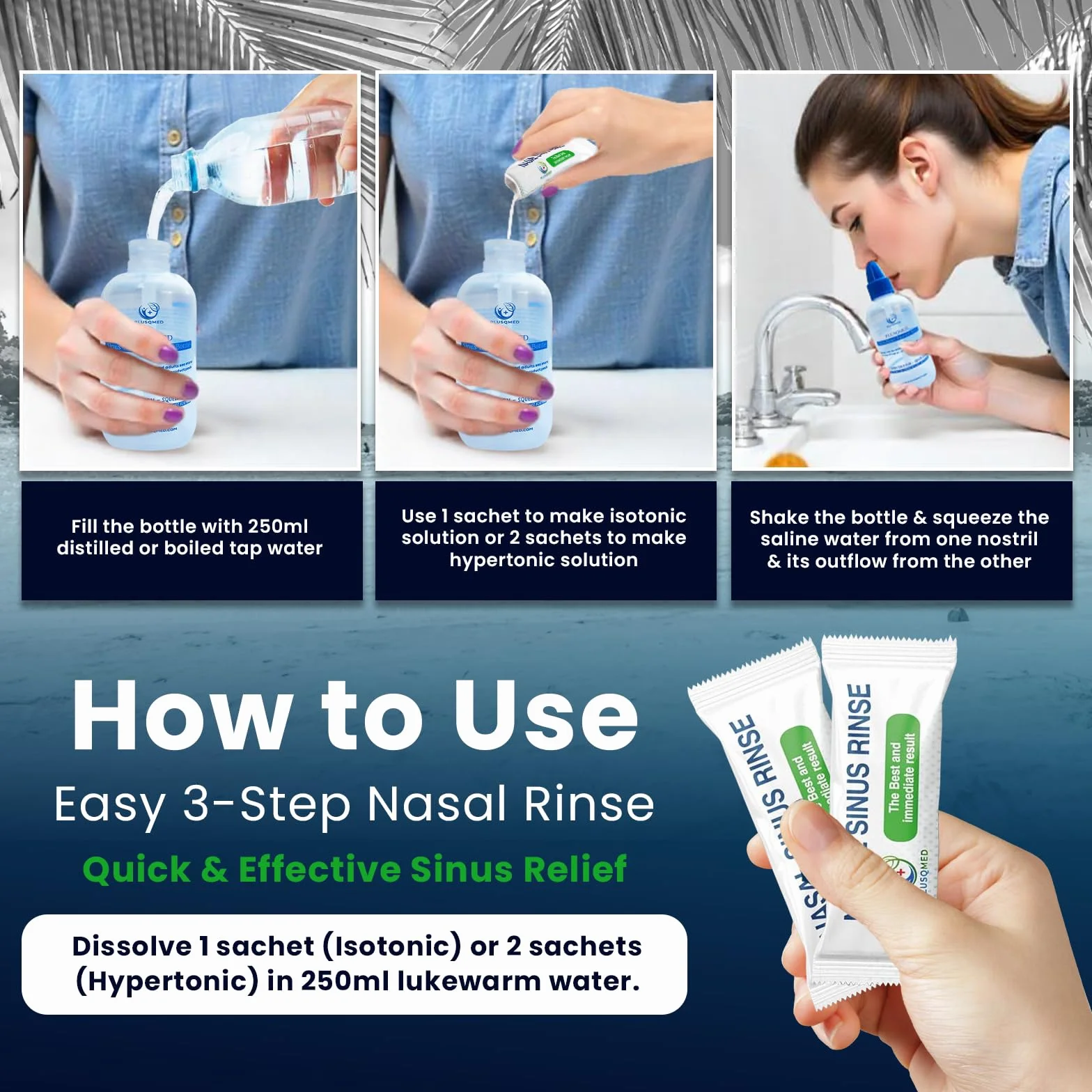 1 x Neti Lota 300 ml Irrigatore Adulti, bambini da 5 anni, + 20 bustine di sale, doccia nasale Lavaggi per adulti per la pulizia del naso, Irrigazione nasale (Squezze 250 ml + 50 sachet)