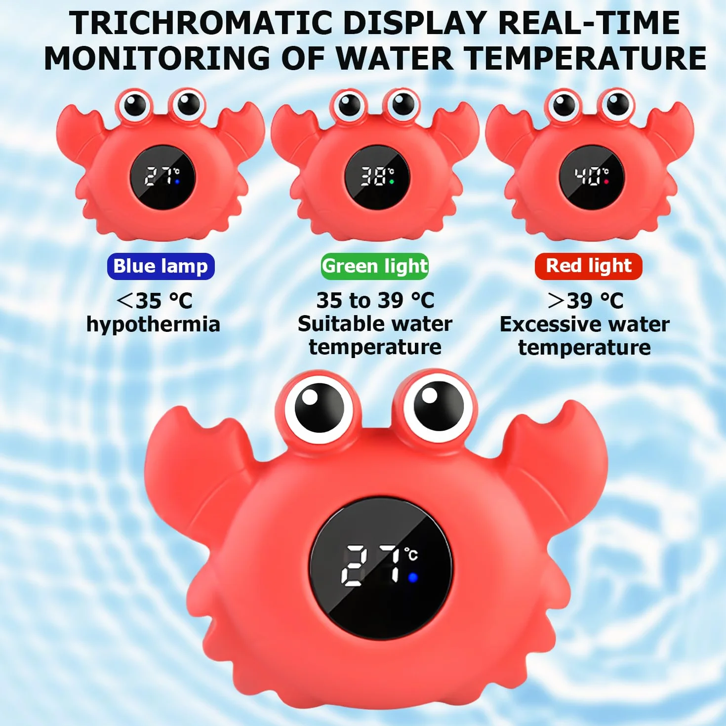 Termometro da Bagno per Bambini: Nizirioo Termometro Digitale per Vasca da Bagno con Spia LED, Funzione di Avviso di Temperatura per Giocare Nella Vasca da Bagno e Fare il Bagno Sicuro
