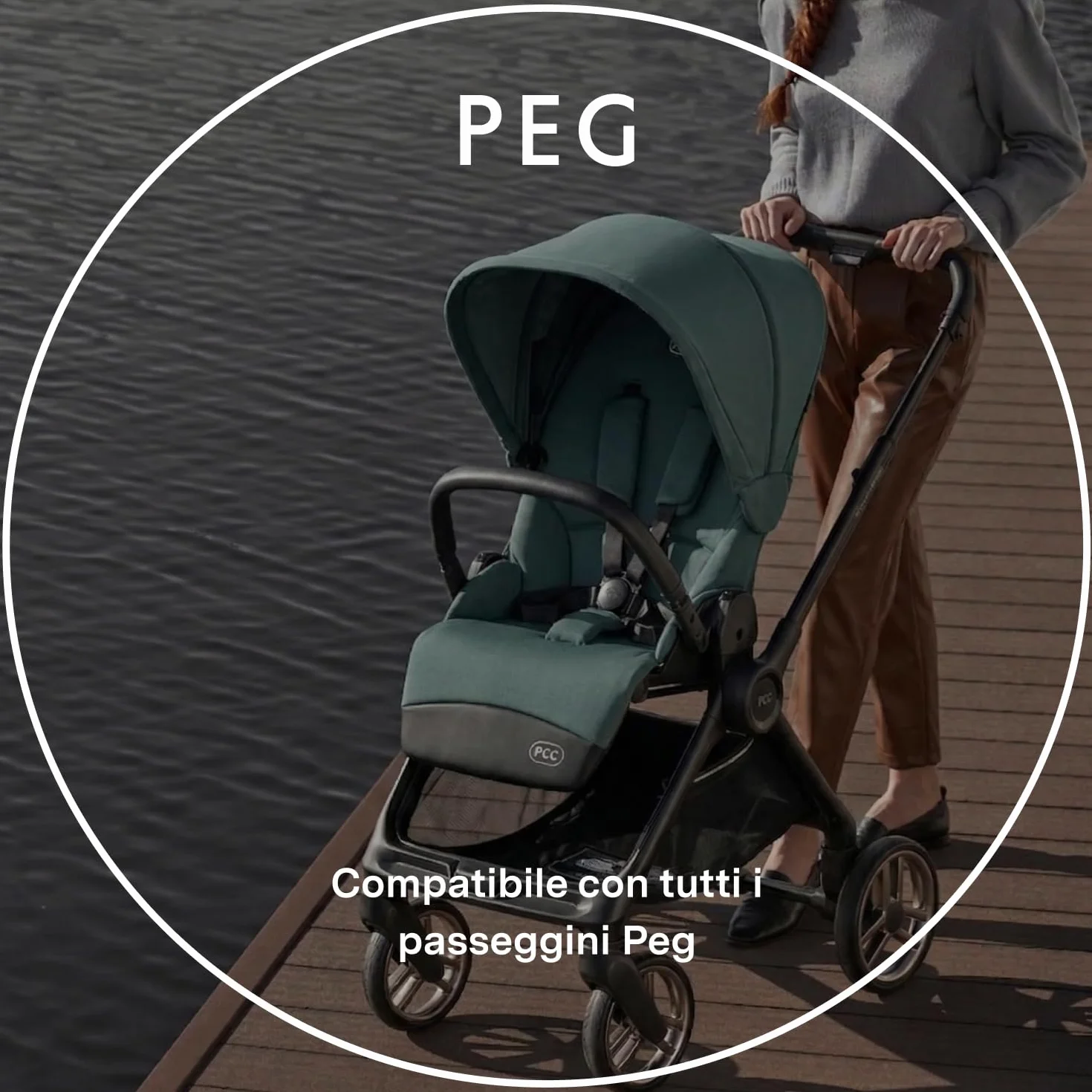 PEG Stroller Cup Holder - Portabibite Universale per Passeggino - Compatibile con i Modelli Peg Perego