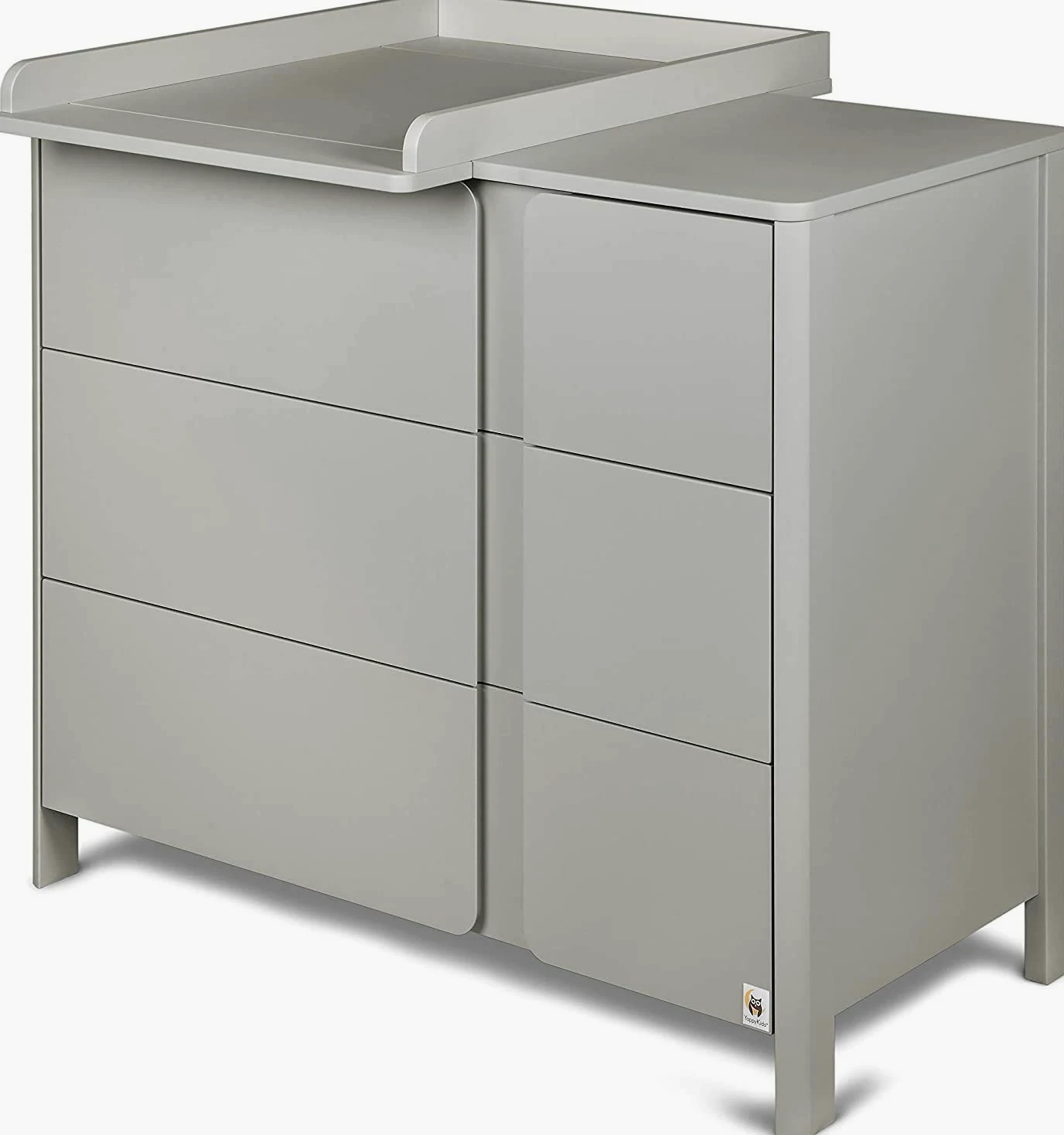 YappyClassic - Cassettiera con fasciatoio, colore: grigio chiaro