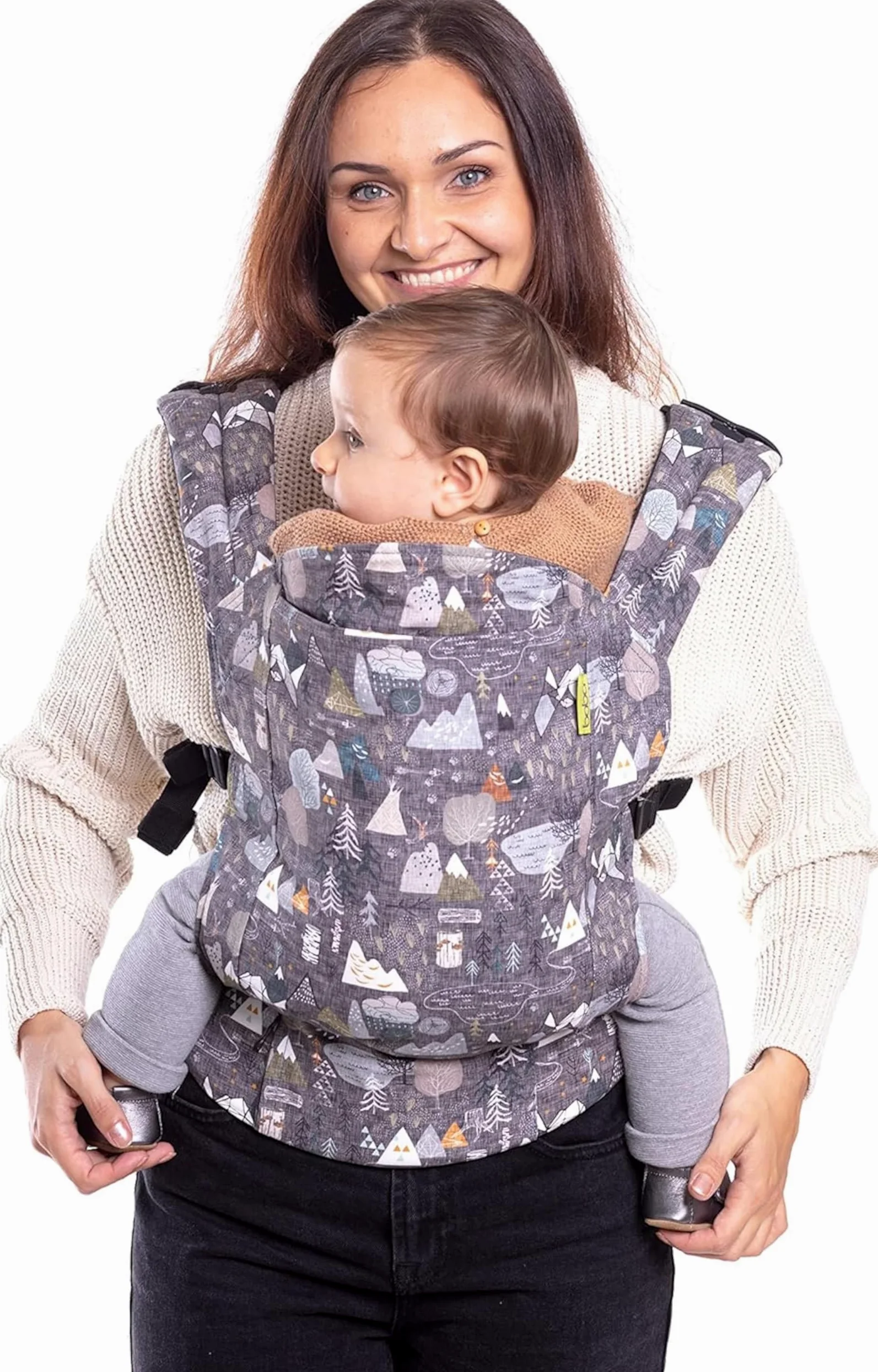 Boba Classic Marsupio Neonato Ergonomico, 3-20 kg, Mappa di Max | Design Morbido Strutturato con Fibbie Rapide, Porta Frontale o a Zaino Ergonomico, comfort a Mani Libere tutto il giorno.