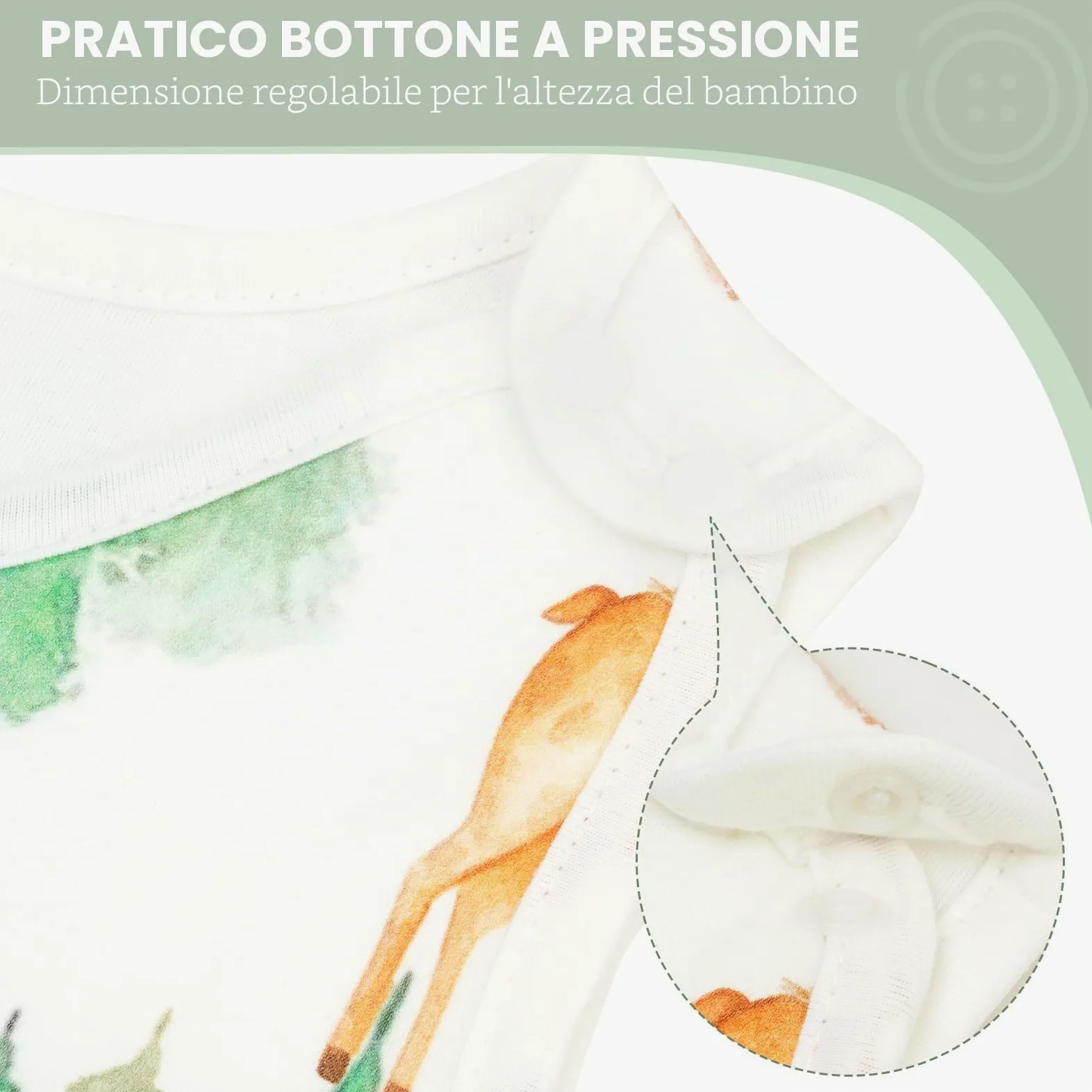 WYTbaby Sacco nanna per bambini 1 Tog, 100% cotone, sacco nanna per tutto l'anno