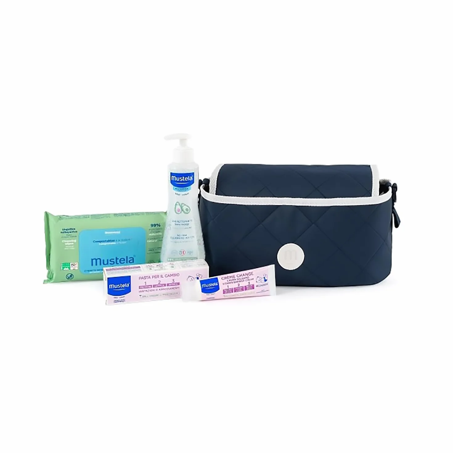 Organizer da Passeggino, Borsa Portaoggetti in Blu Navy, con Chiusura Protettiva e Ganci per Fissaggio