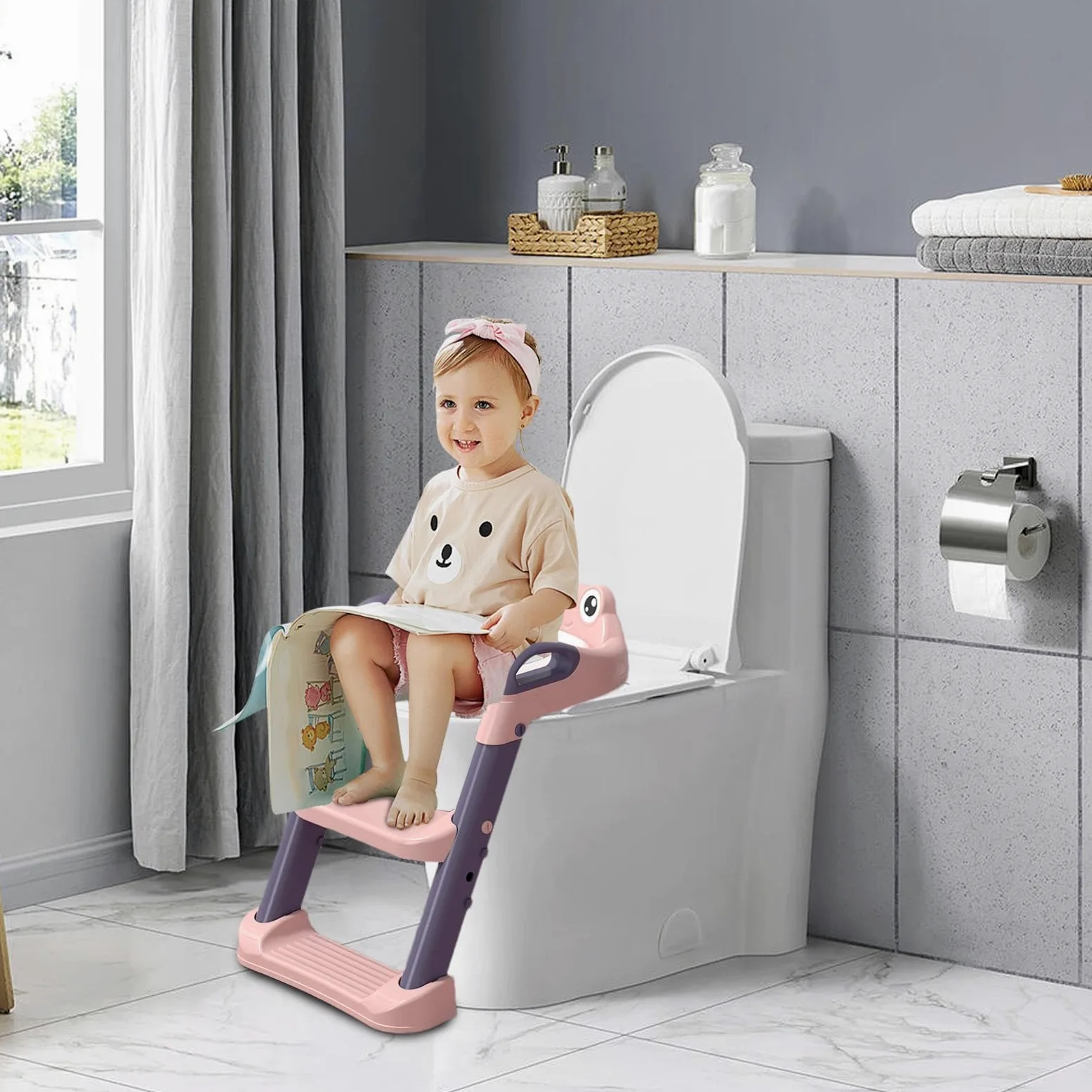 Scaletta per vasino, Scaletta per vasino Sedile Step Up, sopra il | Sedile per vasino Step Sgabello da bagno impermeabile da viaggio per il bagno di casa, per bambini, ragazzi