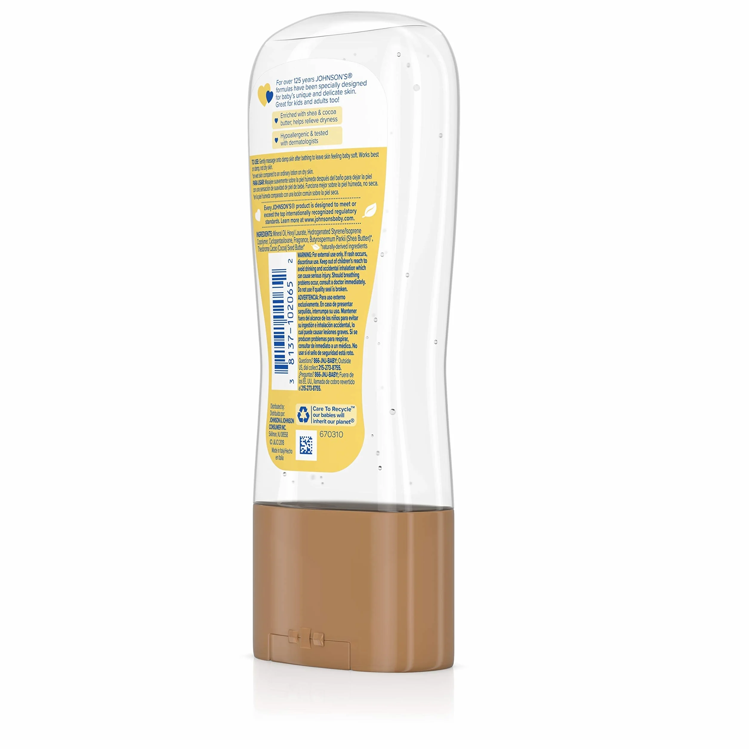 Jonnson & johnson Baby Oil Gel 190ml, (2 Pack)