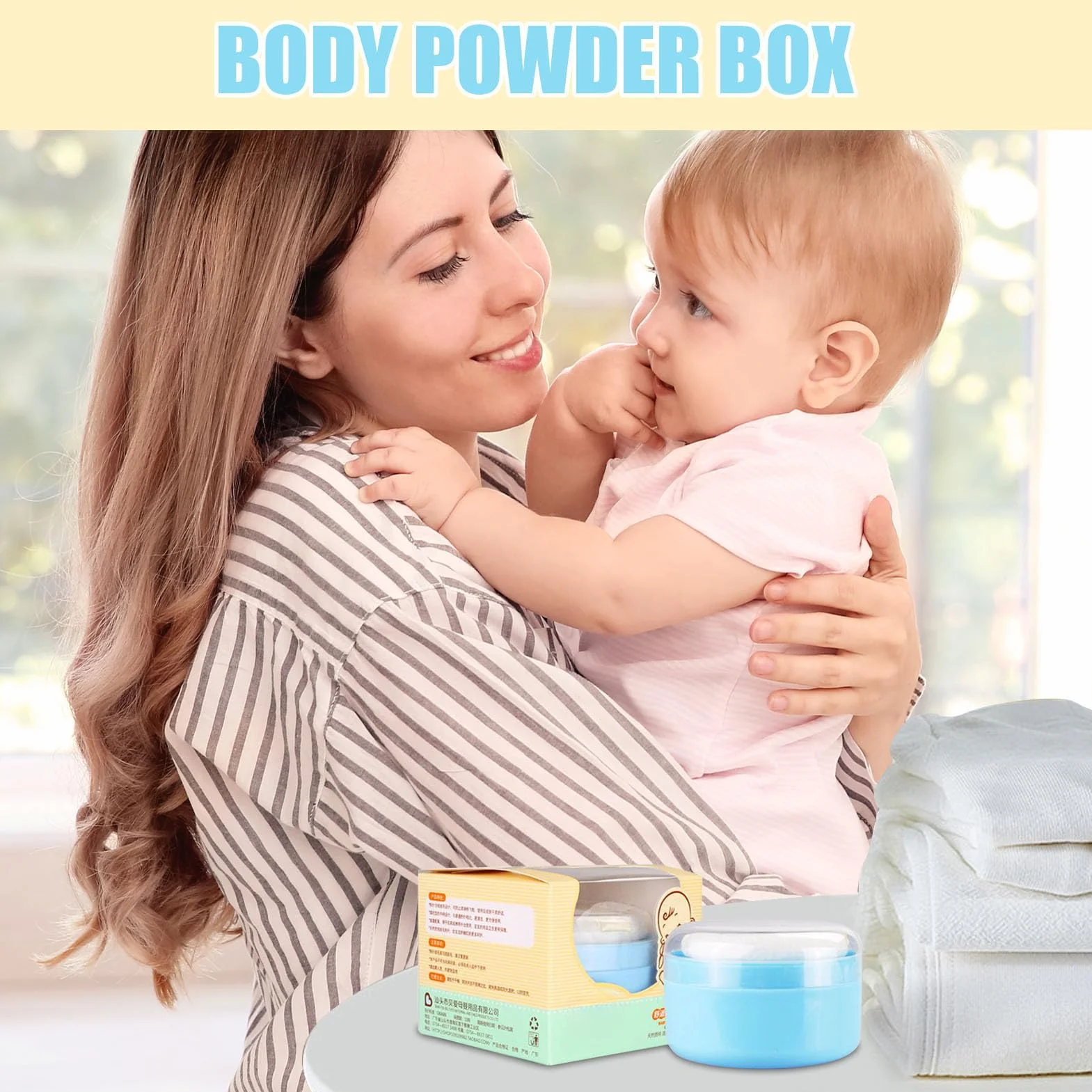 Porta polvere – Contenitore compatto con per bagno, talco e polvere sciolta, accessorio portatile per la cura personale per casa, viaggi, bagno, vanità, facile applicazione