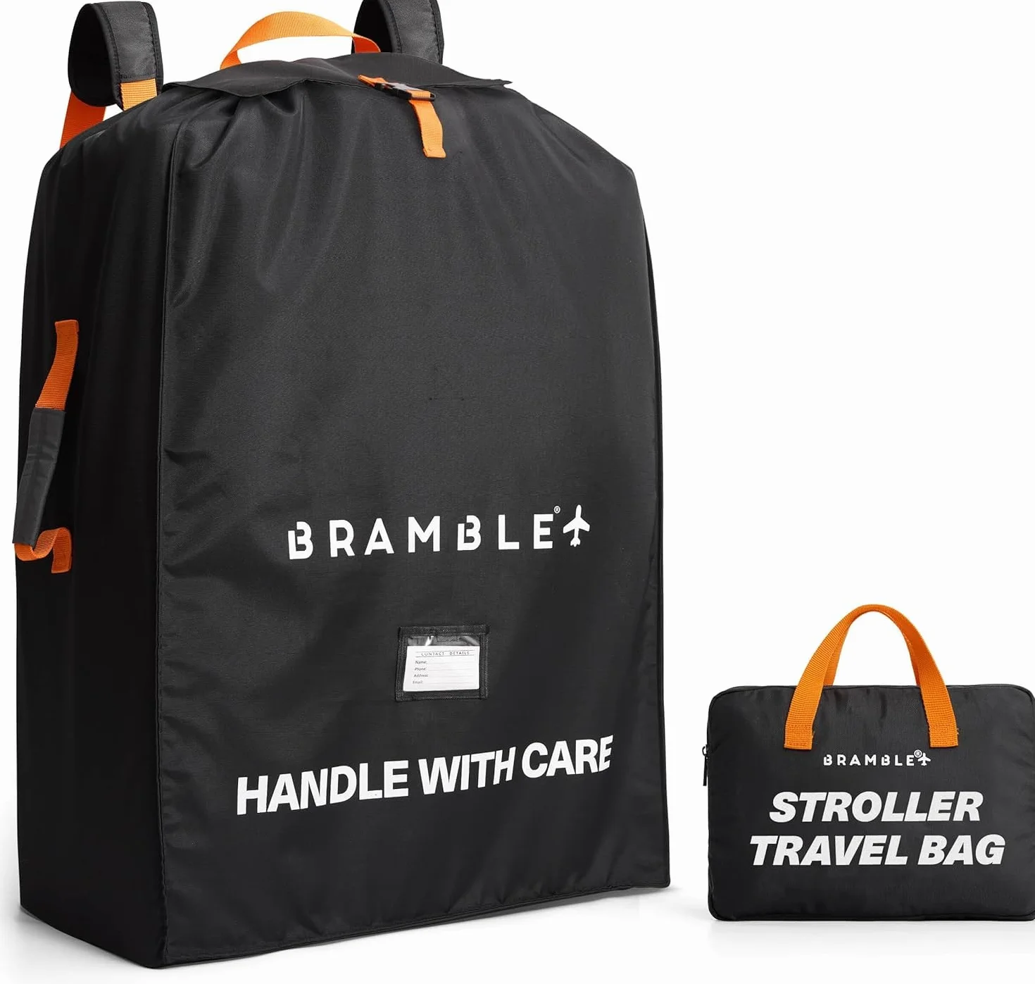 Bramble Borsa da Trasporto Passeggino per Aereo Gate Check Nylon Balistico Idrorepellente 90x60x35 cm Nero