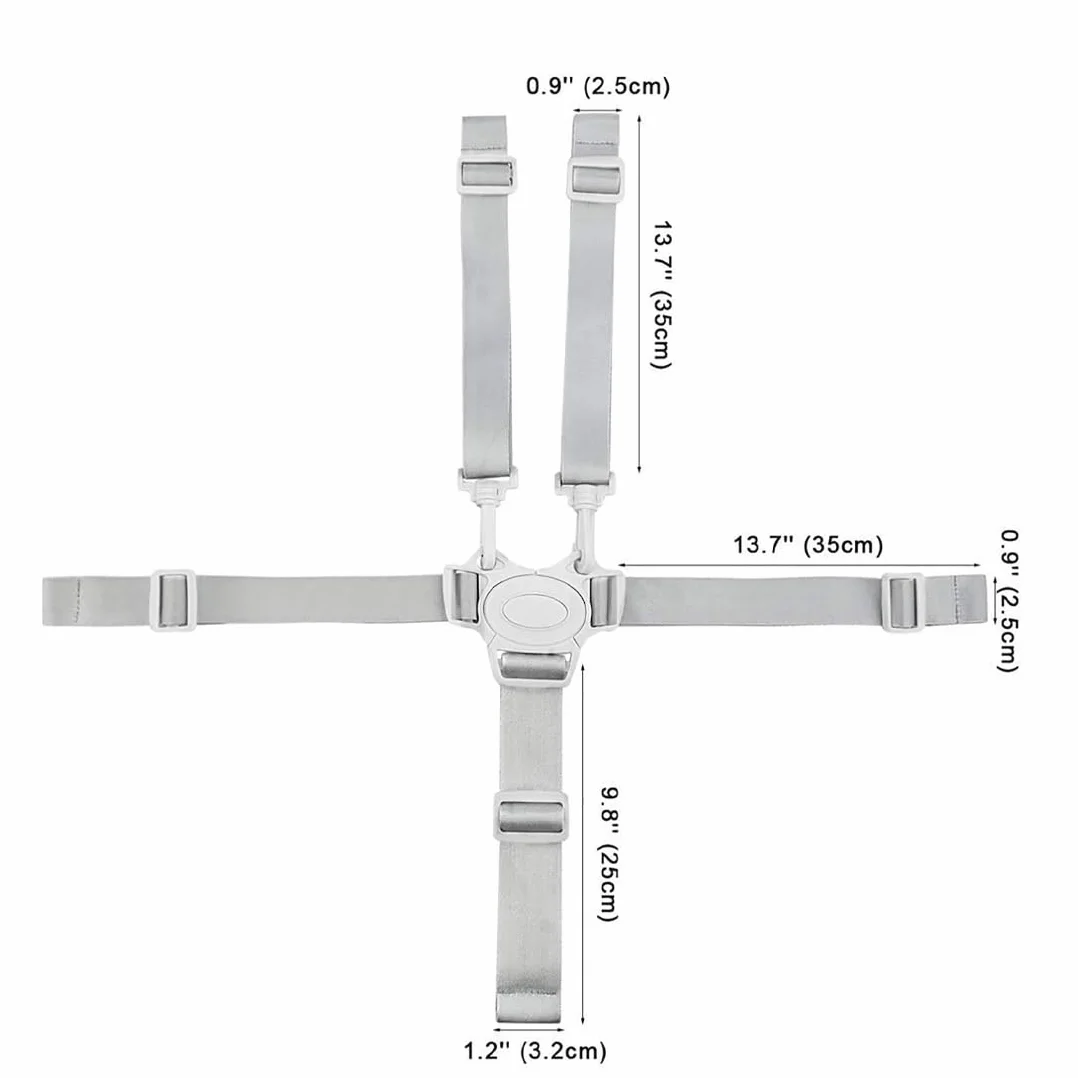 1 pcs Cintura di Sicurezza per Bambini 5 Punti Imbracatura per Seggiolone Regolabile Cinture seggiolone Imbracatura Anticaduta di Sicurezza Auto Imbragatura