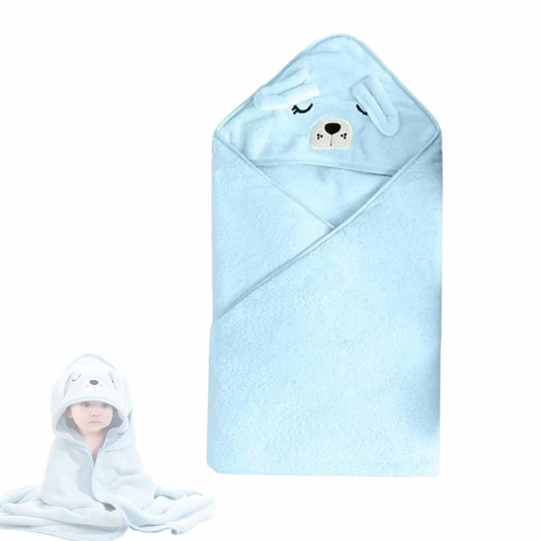 1 Pezzo Asciugamano Con Cappuccio Per Bambini, Accappatoio Neonato Extra Morbido E Super Assorbente, Asciugamano Assorbente Con Cappuccio Indossabile