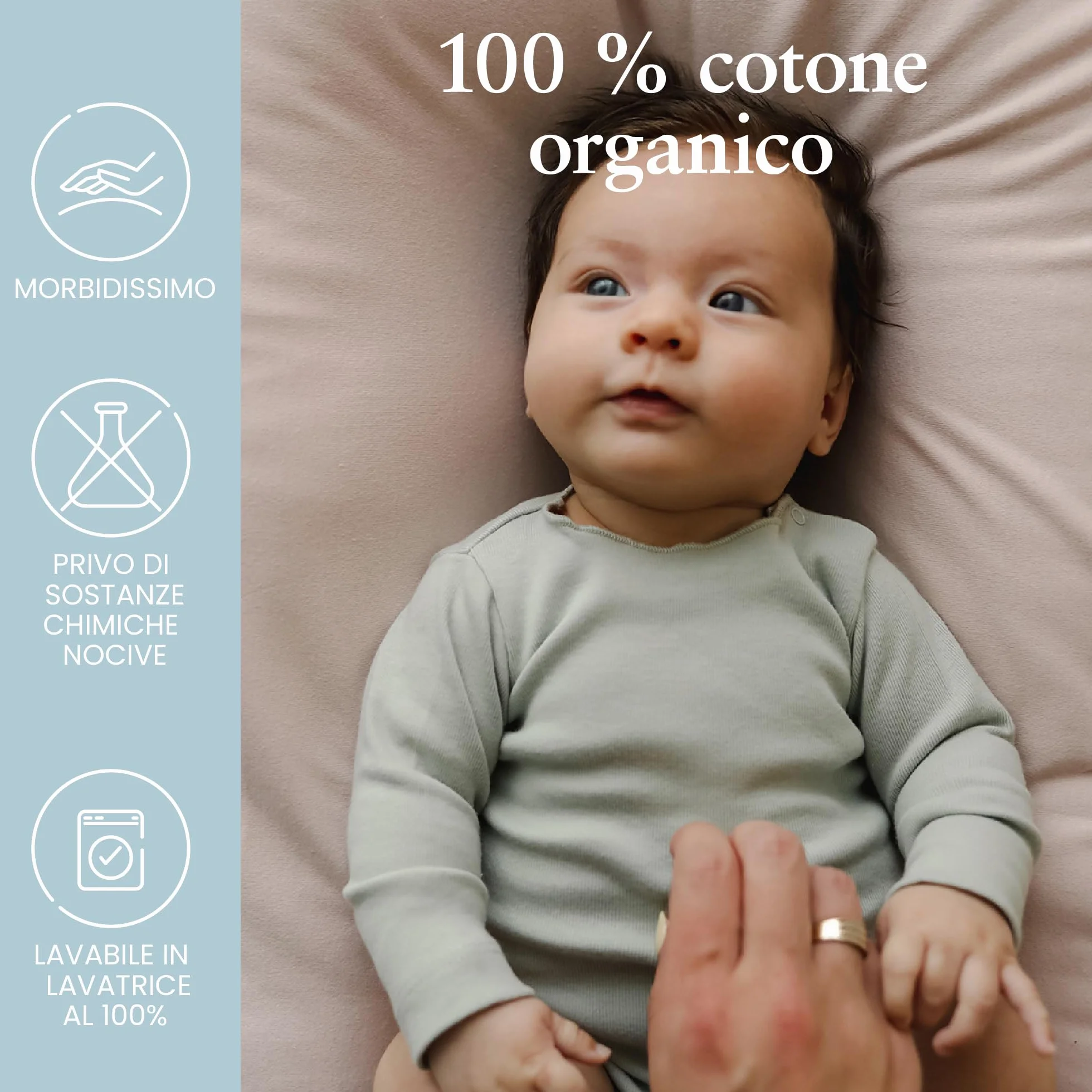 Fodera per Snuggle Me® Nido Neonato - Fodera per Culla per Neonati in Cotone Biologico di Alta Qualità, Lavabile in Lavatrice e Morbidissima