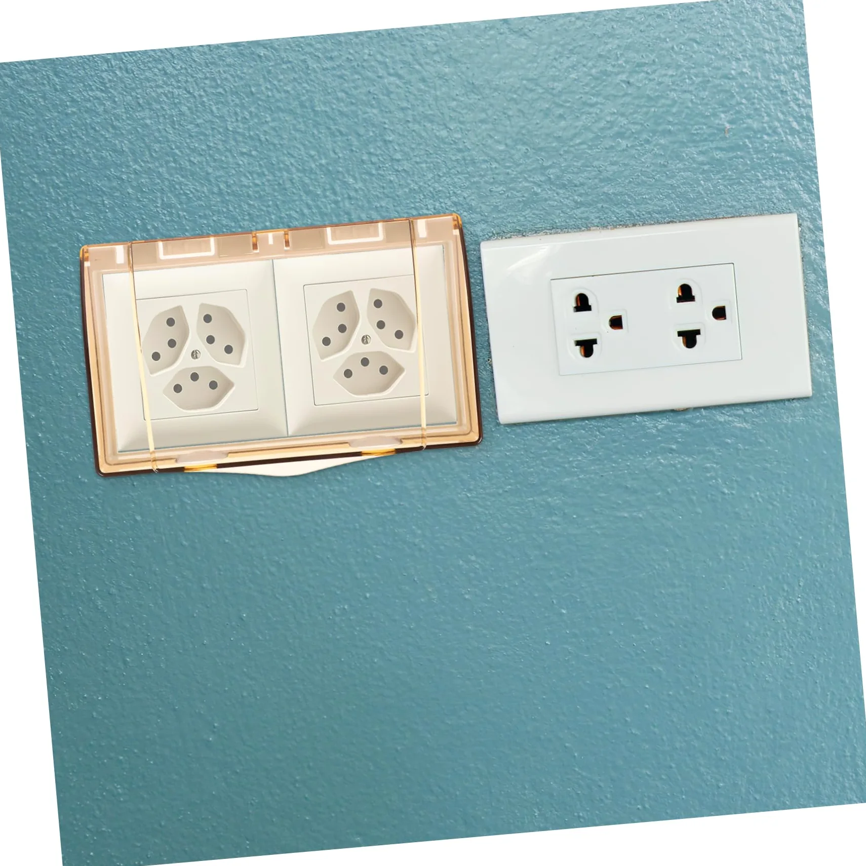 SOLUSTRE 4pezzi Coperchio Per Prese Elettriche Protezione Affidabile Per Esterni e Interni Facile Da Installare Adatto Per Cucina e Bagno