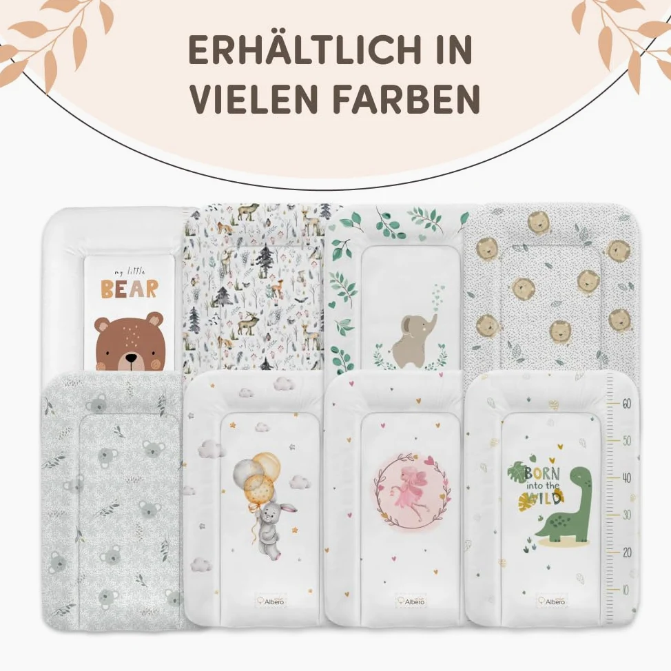 Materassino per fasciatoio, 50 x 70 cm, lavabile, per bambini, in PVC, certificato Öko-Tex (Bear)