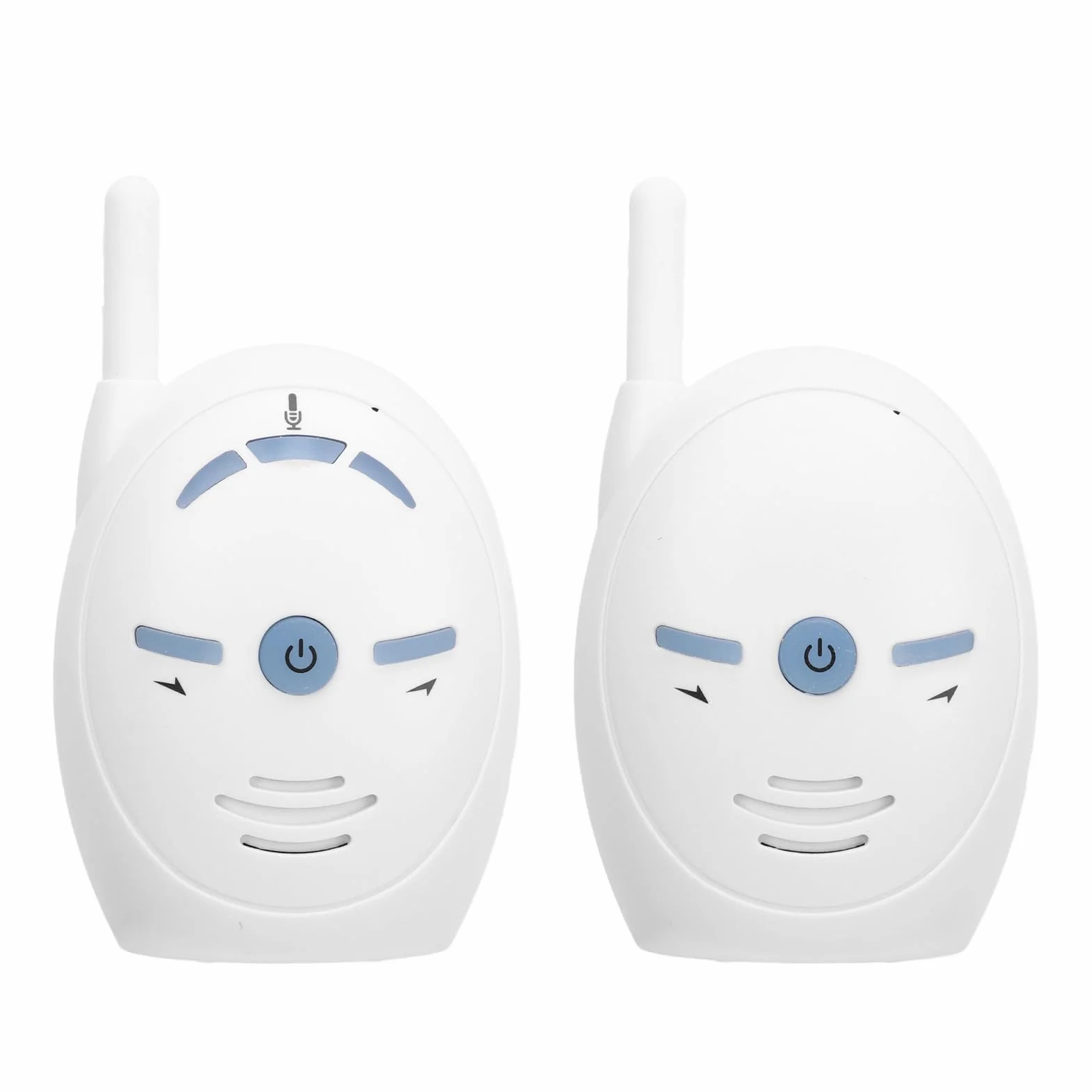 Baby Monitor Audio, Monitor Digitale per Bambini con Luce Notturna, Conversazione Bidirezionale Monitor per Bambini con Audio da 2,4 GHz Microfono e Altoparlante (Spina europea)