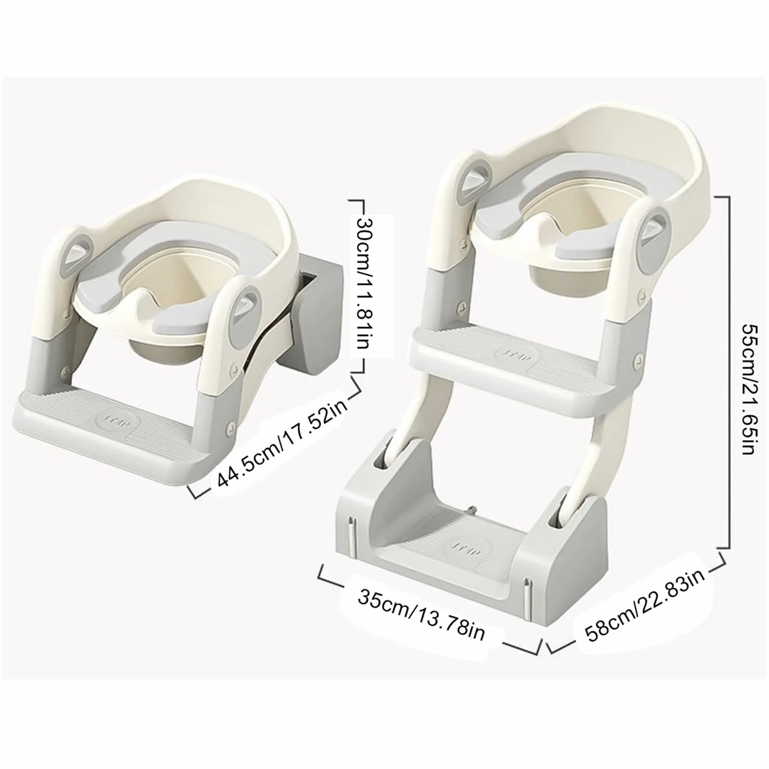 Riduttore Da Viaggio Water Bambini Sgabello Scaletta Per Bimbi Viaggio Auto | Seggiolino Addestramento Vasino Antiscivolo Con Sgabello Per Bagno, Viaggi, Campeggio, Auto, Passeggino, Sa