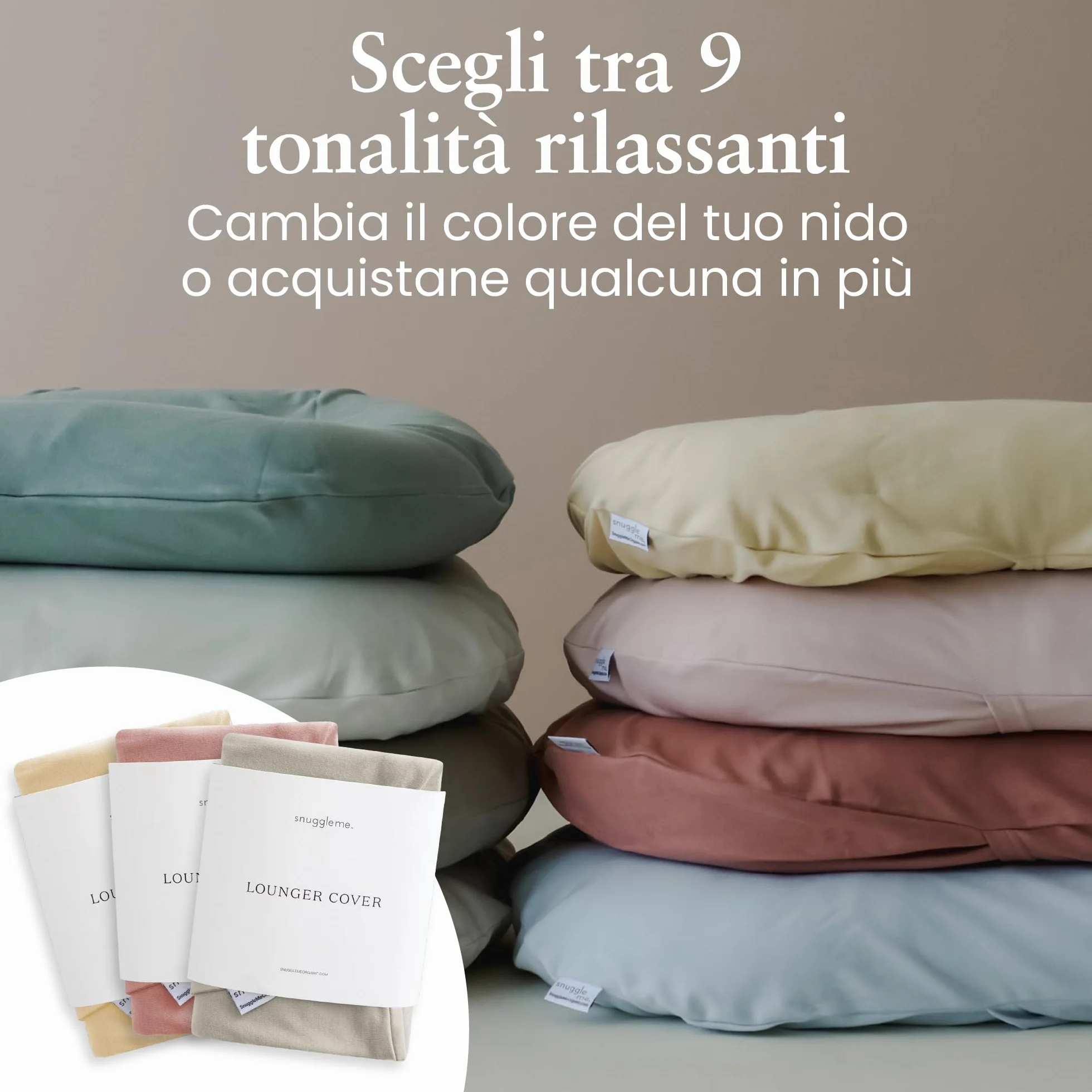 Fodera per Snuggle Me® Nido Neonato - Fodera per Culla per Neonati in Cotone Biologico di Alta Qualità, Lavabile in Lavatrice e Morbidissima