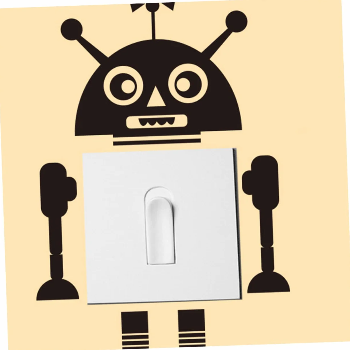 VICASKY 12pezzi Adesivi Interruttore Robot Creativi Per Decorazioni Murali Stickers Rimovibili Per Camerette e Salotti Design Unico