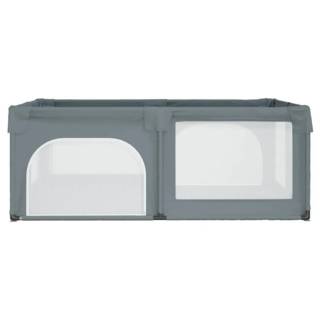 Box per bambini, 2 porte, grigio chiaro, tessuto Oxford