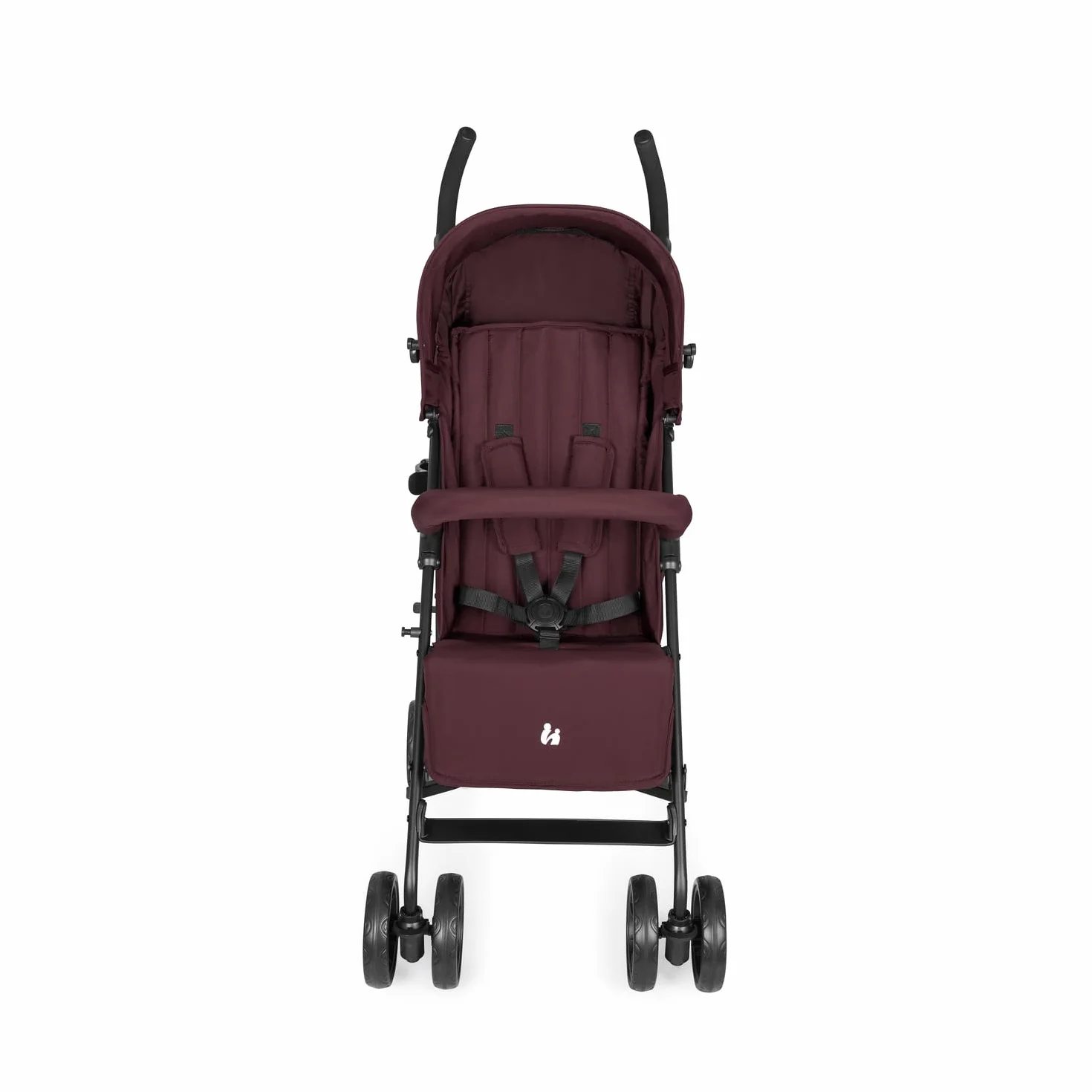 hauck Fold N Care, Blackberry - Passeggino a Ombrello per Bambini da 6 Mesi fino a 22 kg, Pieghevole e Leggero (7,6 kg), Schienale Reclinabile, Cappottina UPF 50+, Cesto XL, Ruote EVA Piroettanti