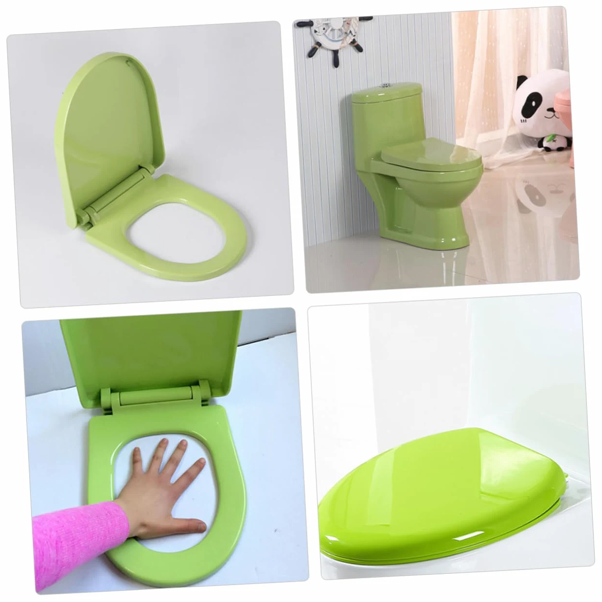 Sedile Wc per Bambini Portatile in Pp Verde Chiaro | Antiscivolo, per Training Bagno e Uscite, Igienico, Adatto a Infant e Bambini