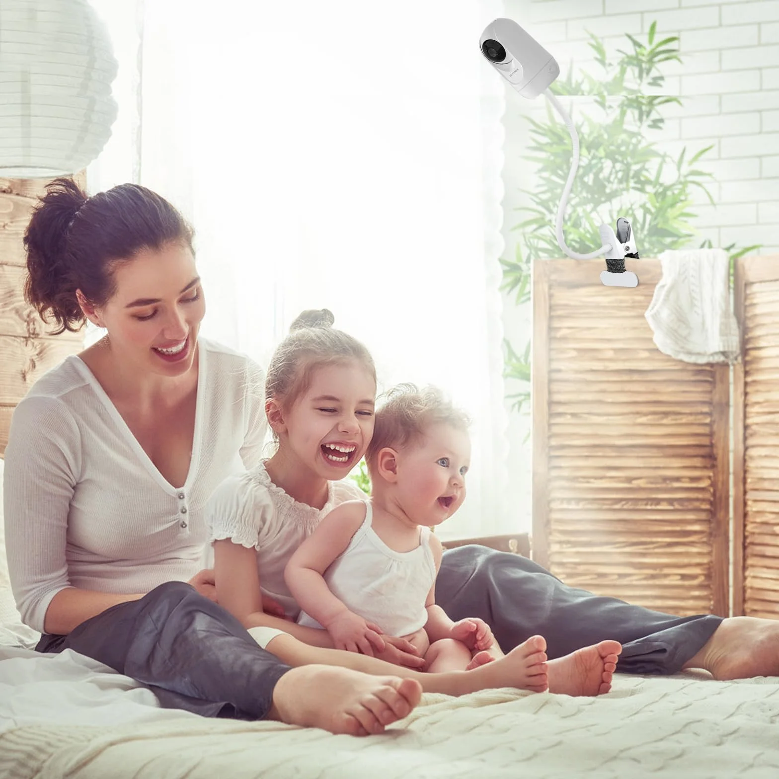 Supporto per fotocamera momcozy Babyphone BM01/BM03/BM04, universale, per GHB/BOIFUN/ieGeek/OBVHNUA/Owlet Babyfon, supporto flessibile per fotocamera con foro filettato standard ¼-20