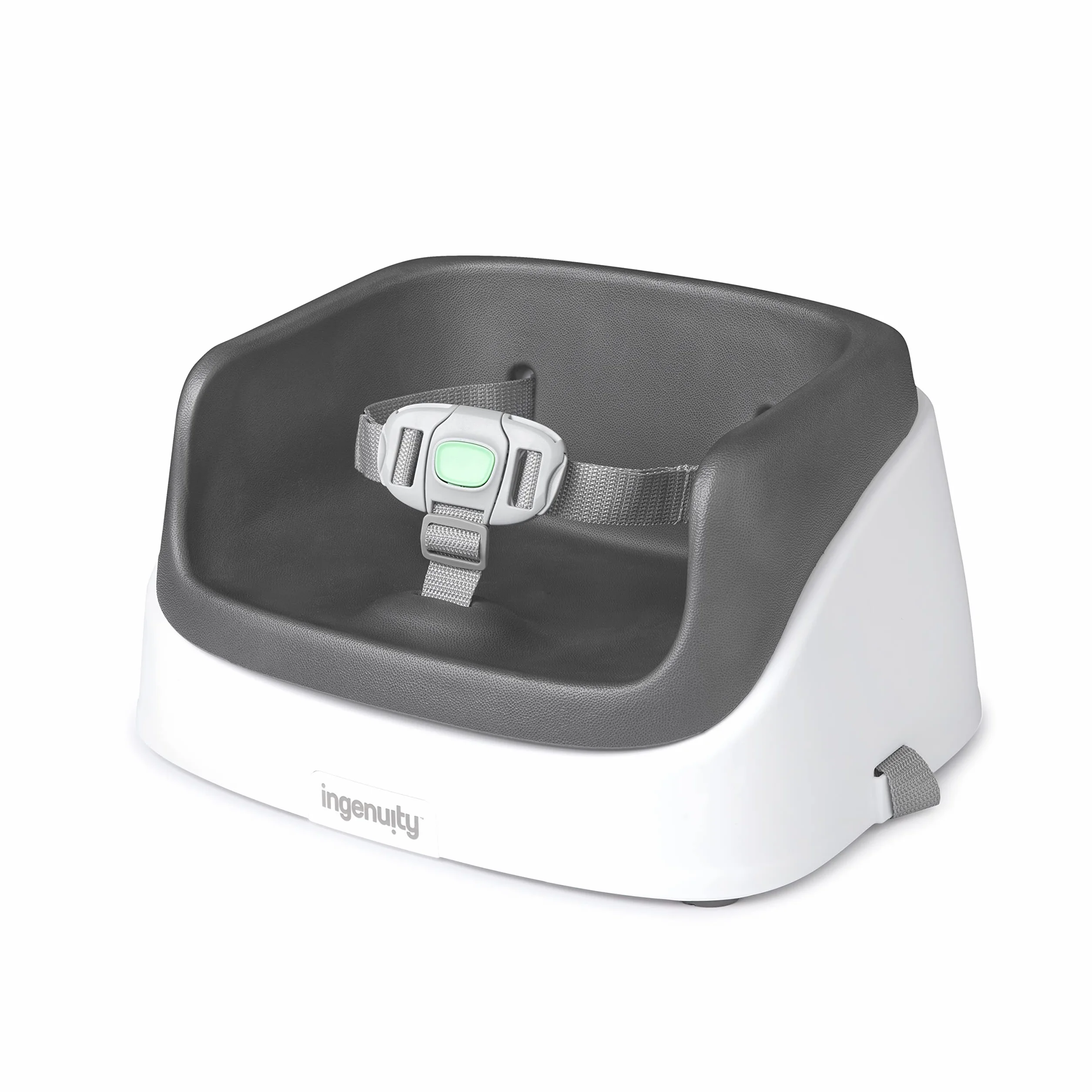Ingenuity SmartClean Sedile di rialzo per bambini per tavolo da pranzo con cinghie di fissaggio a 3 punti, ardesia