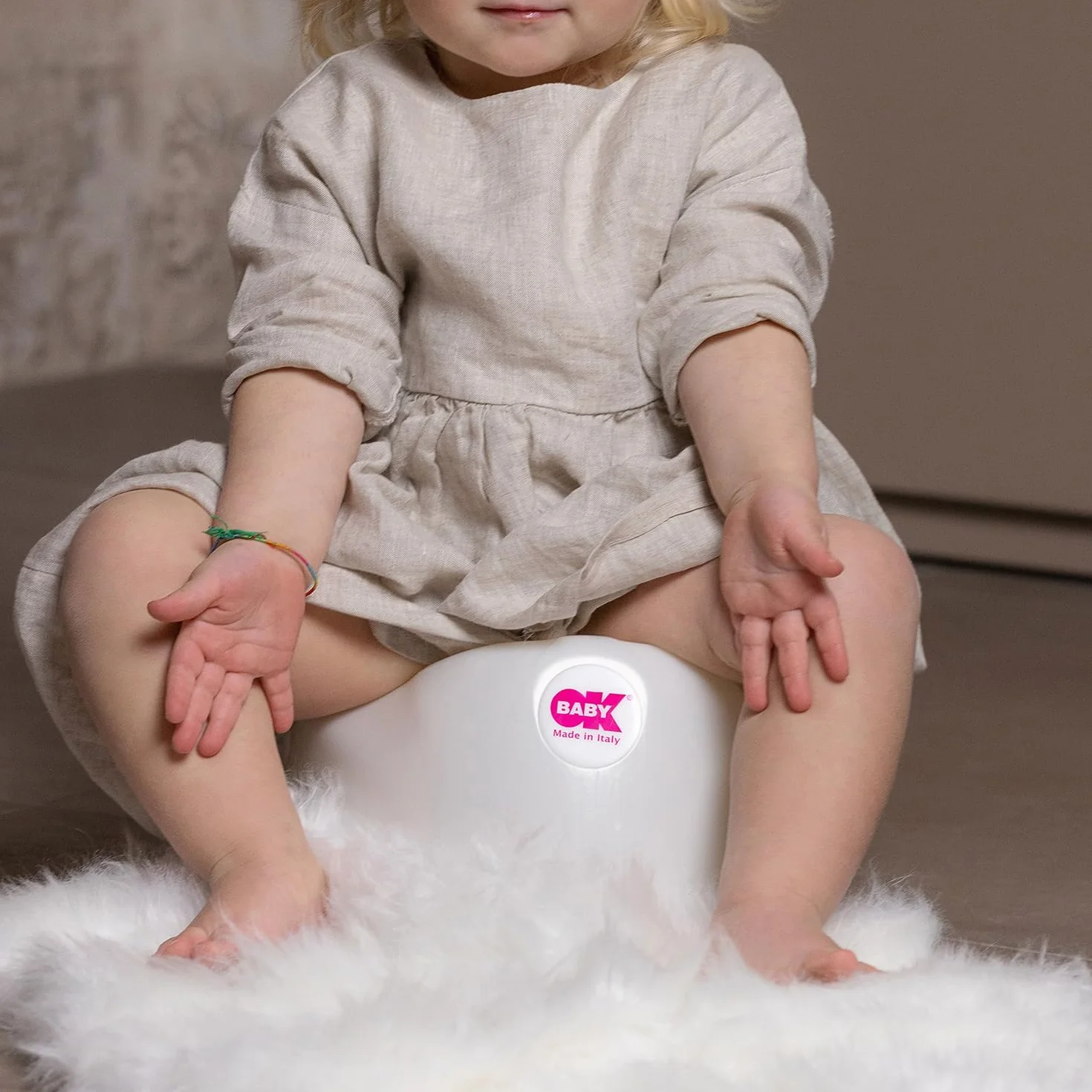 OKBABY Relax - Vasino per Bambini con Seduta Ergonomica e Schienale Rialzato - Azzurro