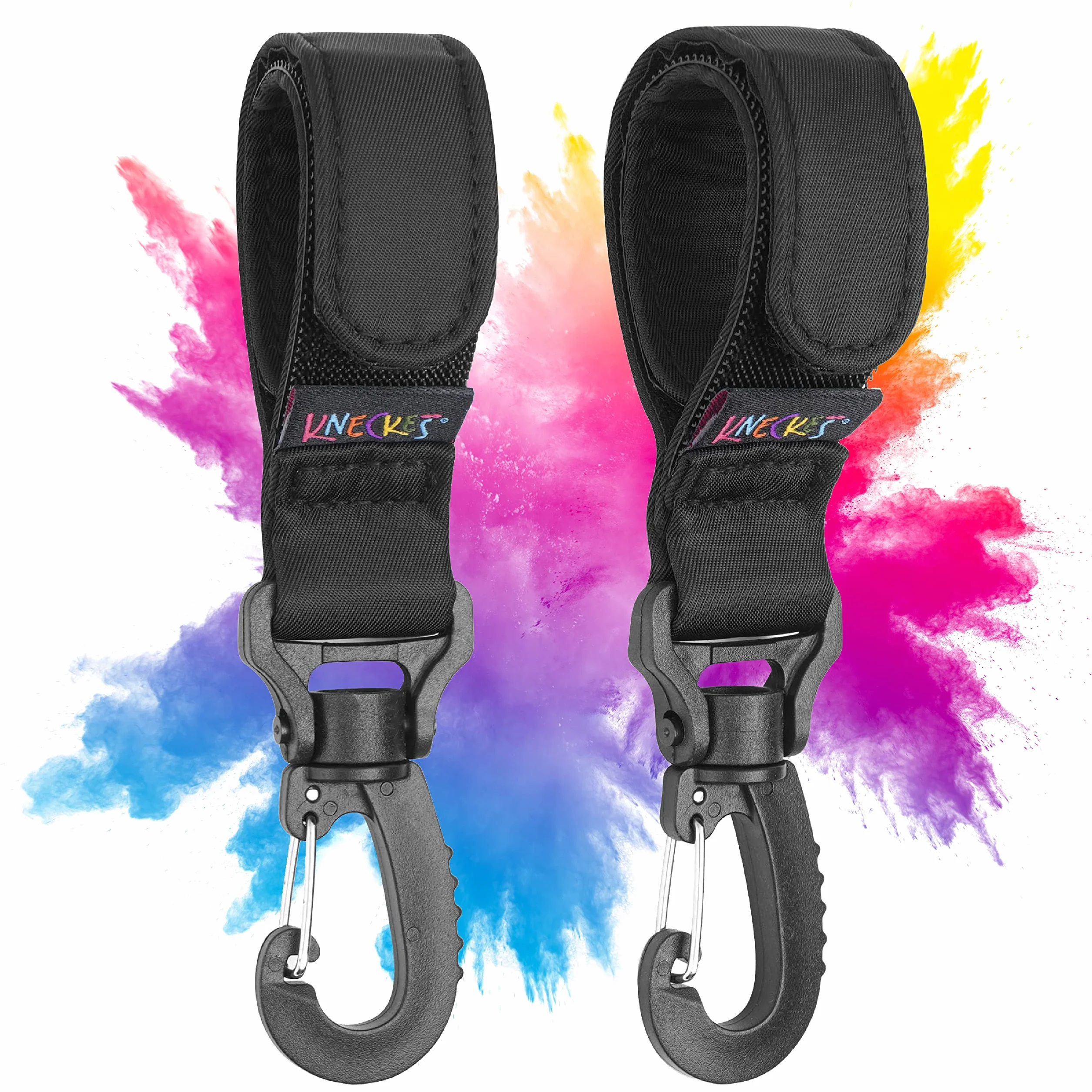 Robusti ganci per passeggino (set di 2, capacità di carico 40 kg) Chiusura in velcro