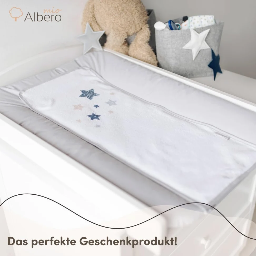 Materassino per fasciatoio, 50 x 70 cm, lavabile, per bambini, in PVC, certificato Öko-Tex (Bear)