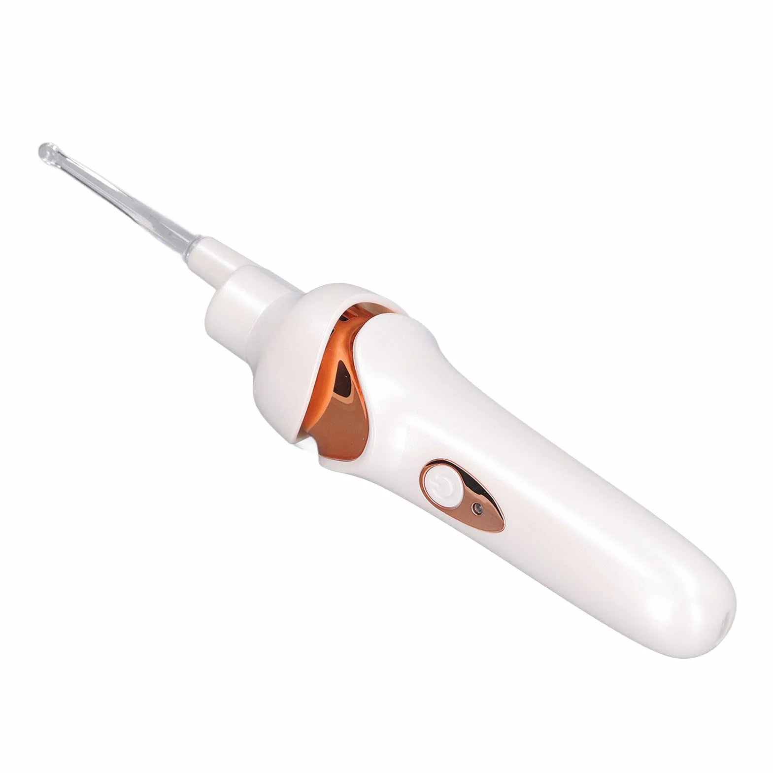 Kit per la Rimozione del Cerume Aspirapolvere Elettrico per Le Orecchie con Luce a LED Punta Morbida e Confortevole per la Rimozione del Cerume per Adulti e Bambini (Bianco)