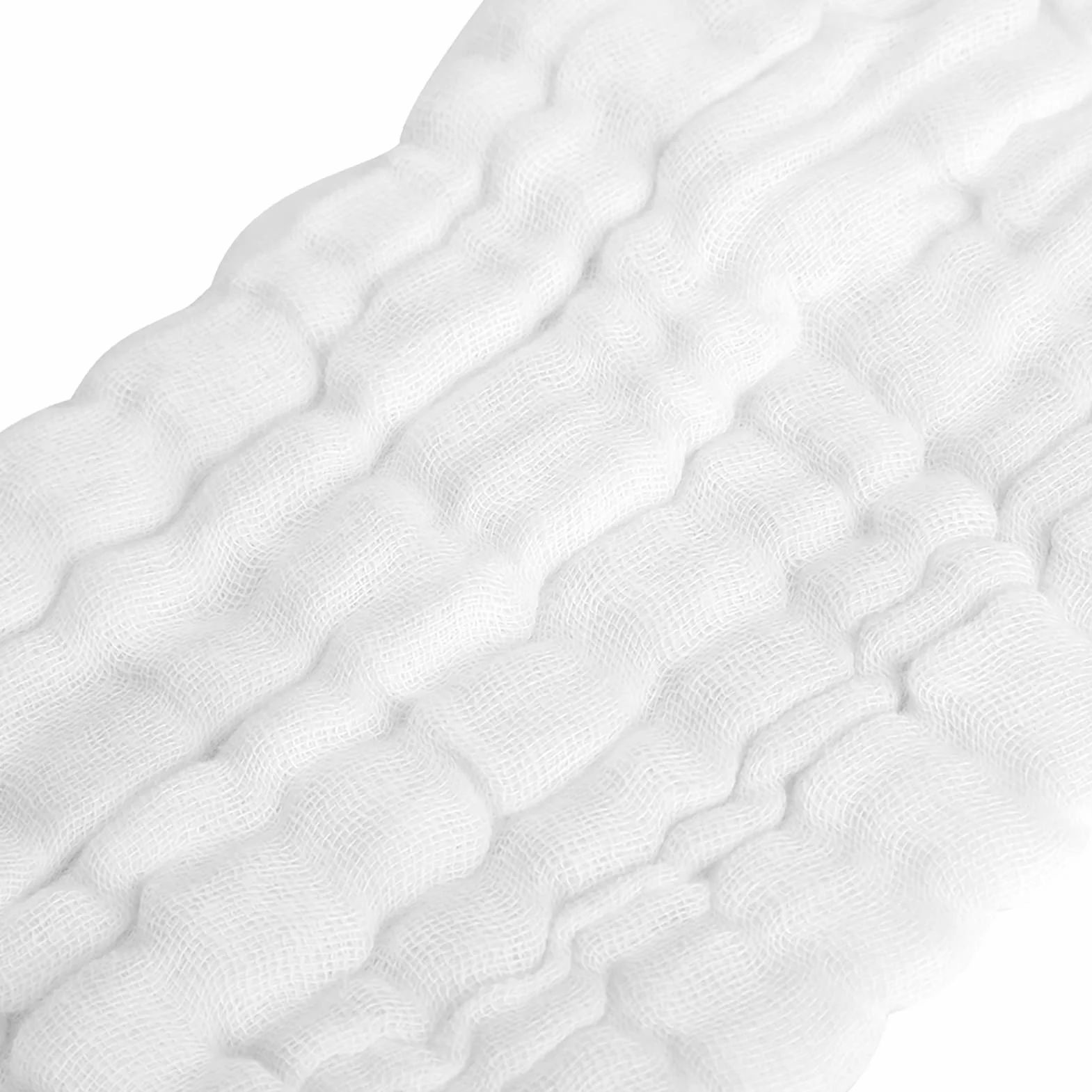 5 Pezzi Pannolini Neonato in Garza di Cotone, Pannolini Riutilizzabili Lavabili per Neonati, Biancheria Traspirante per Cura del Bambino – Bianco
