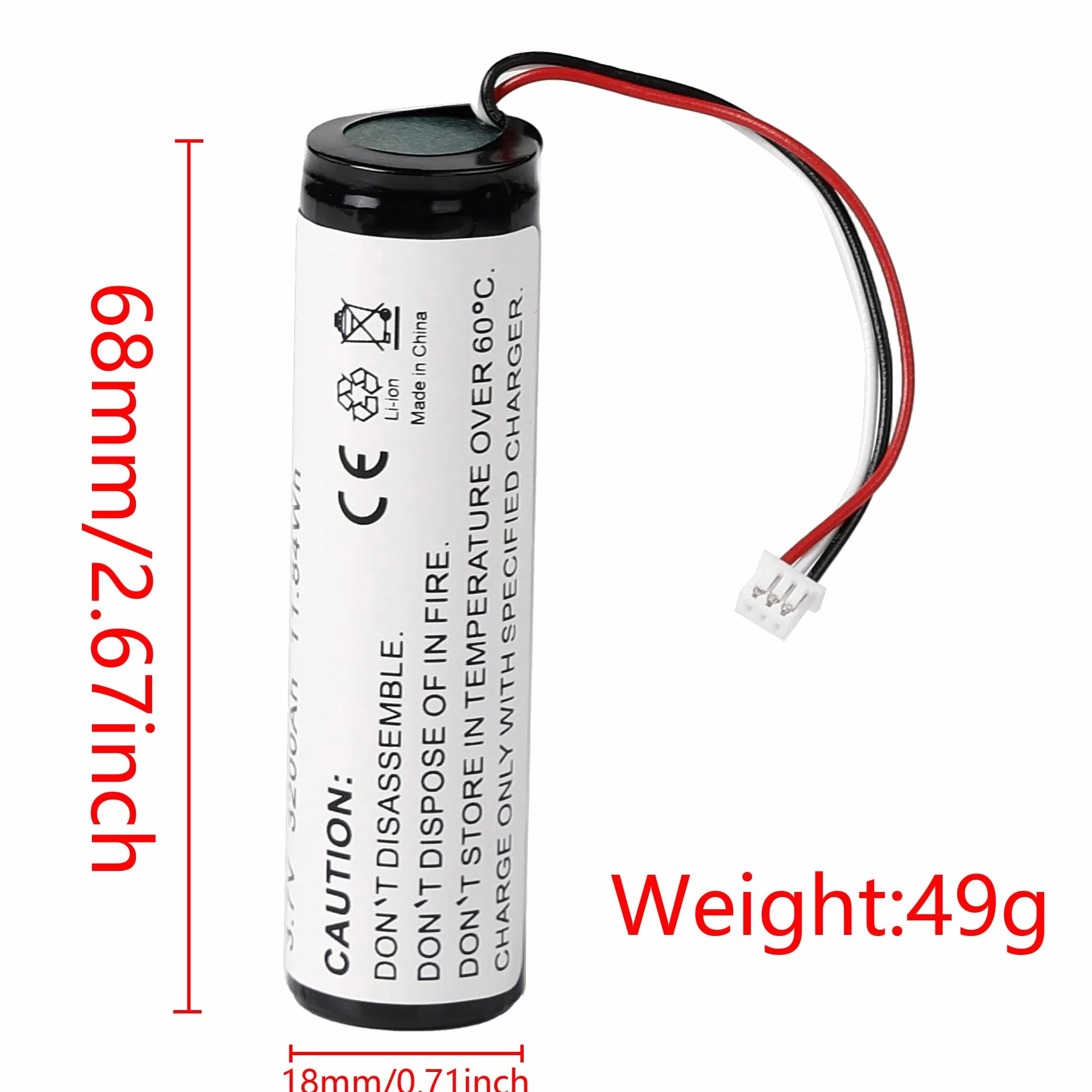 3200 mAh 3,7 V Batteria Compatibile con Philips Avent SCD620 SCD620/26 SCD625 SCD630 SCD630/26 SCD630/37 SDC620 SDC630,NTA3459-4 NTA3460-4 Monitor Baby Litio-I-4 ON Batteria