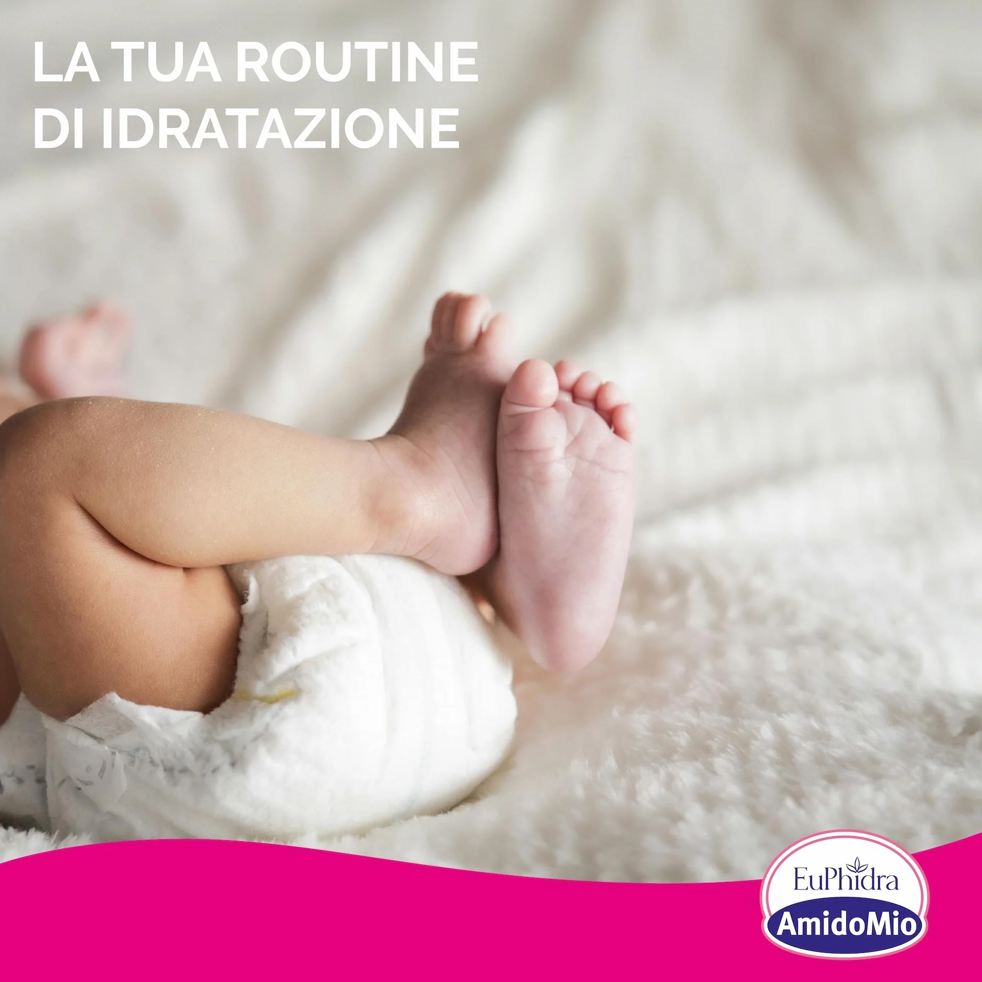 Euphidra - Kit Idratazione e Protezione Baby, con Pasta Barriera, Crema Idratante e Dermo Detergente, a Base di Amido di Riso e Acido Ialuronico, Lenitivo e Delicato per la Pelle dei Neonati