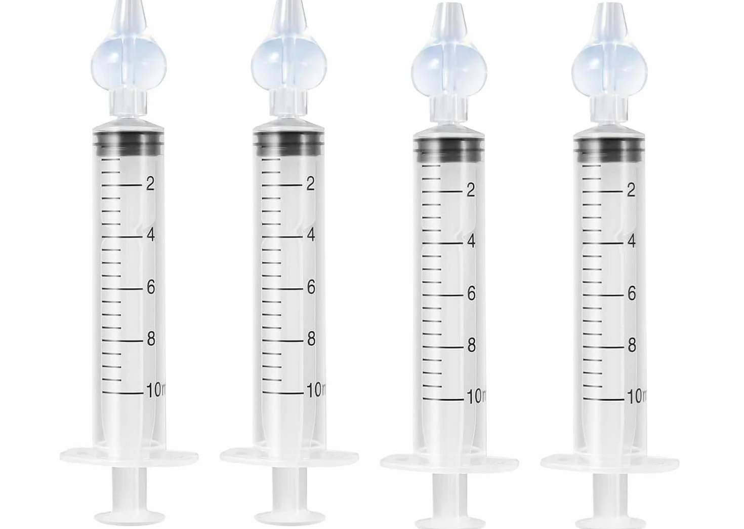 Blendura 4 PCS Siringa per Lavaggi Nasali Bambini 10 ml, Baby Doccia Nasale Sicuro e Confortevole, Irrigazione Nasale Riutilizzabile Portatile Aspiratore Nasale