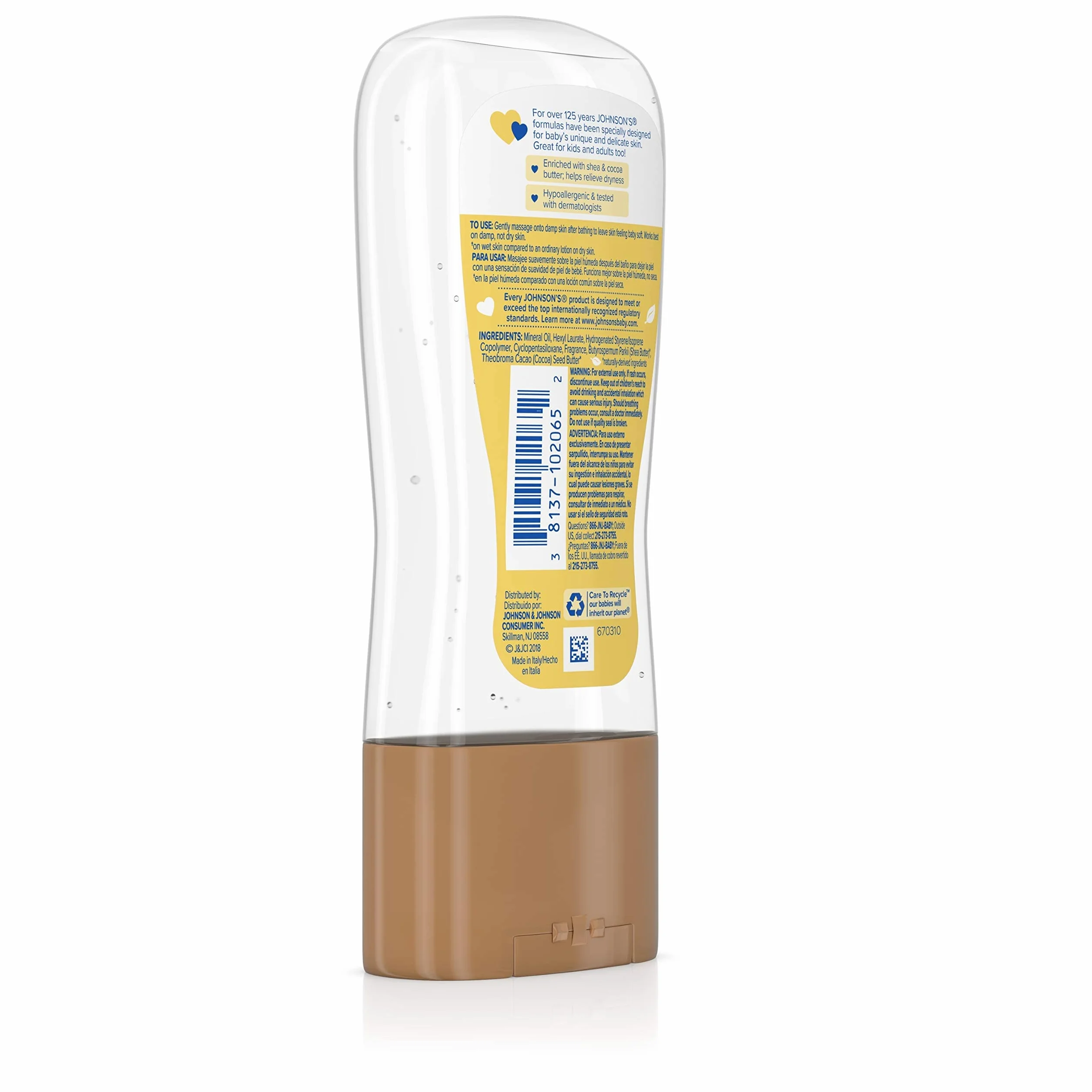 Jonnson & johnson Baby Oil Gel 190ml, (2 Pack)