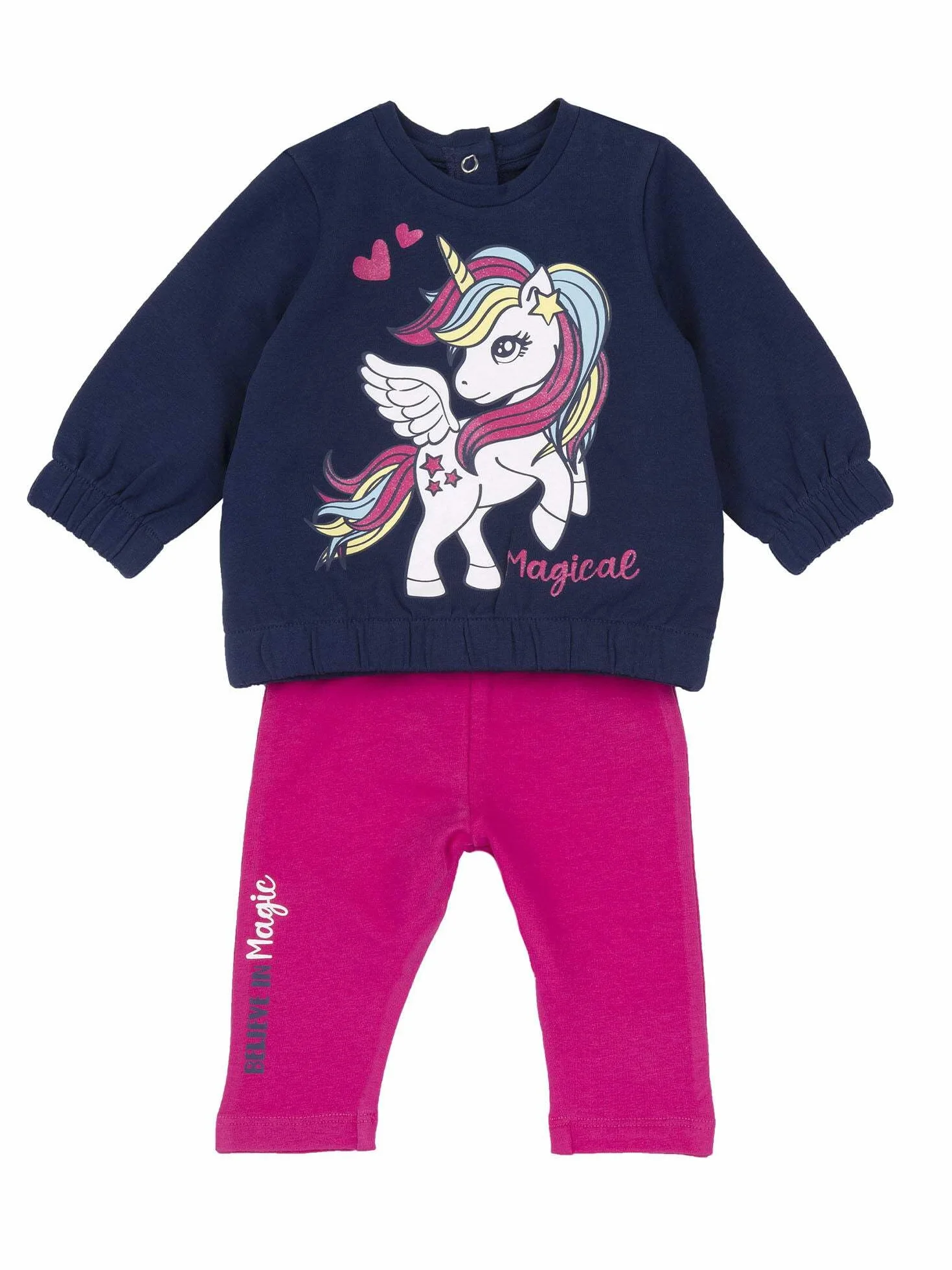 Chicco, Tuta Bambina con Felpa e Pantaloni Lunghi, Comoda e alla Moda, Abbigliamento Bambina, Designed in Italy