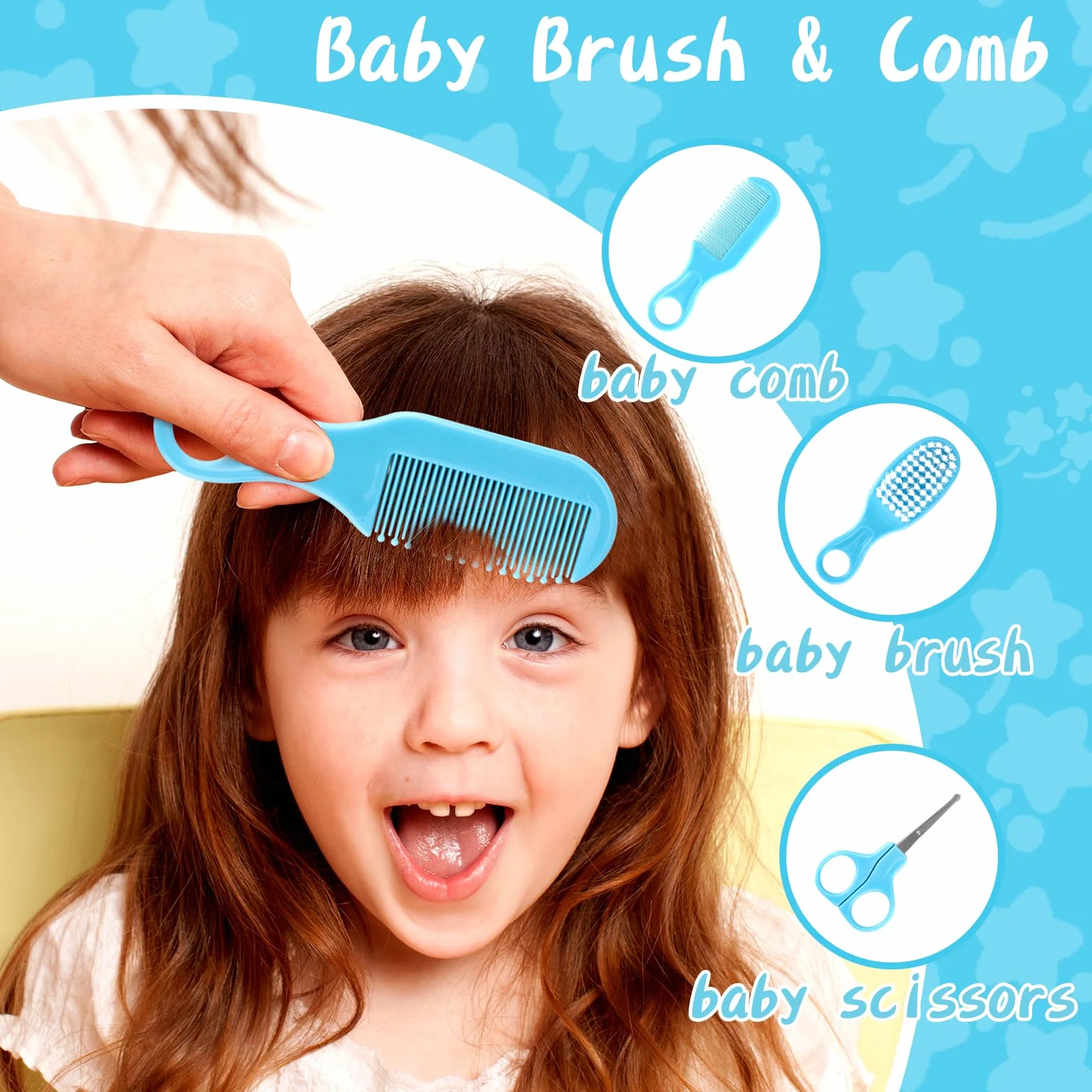Baby Healthcare and Grooming Kit, set portatile per la cura della sicurezza del bambino, kit essenziale per neonati (blu 13 in 1)