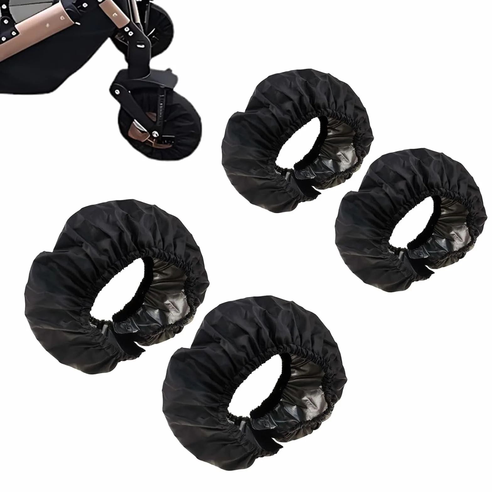 4 Pezzi Copriruota per Passeggino, Copriruote per Sedie a Rotelle, Copriruote Passeggino per La Casa, Copri Ruote Passeggino, Accessori per Passeggino, Protezioni Delle Ruote