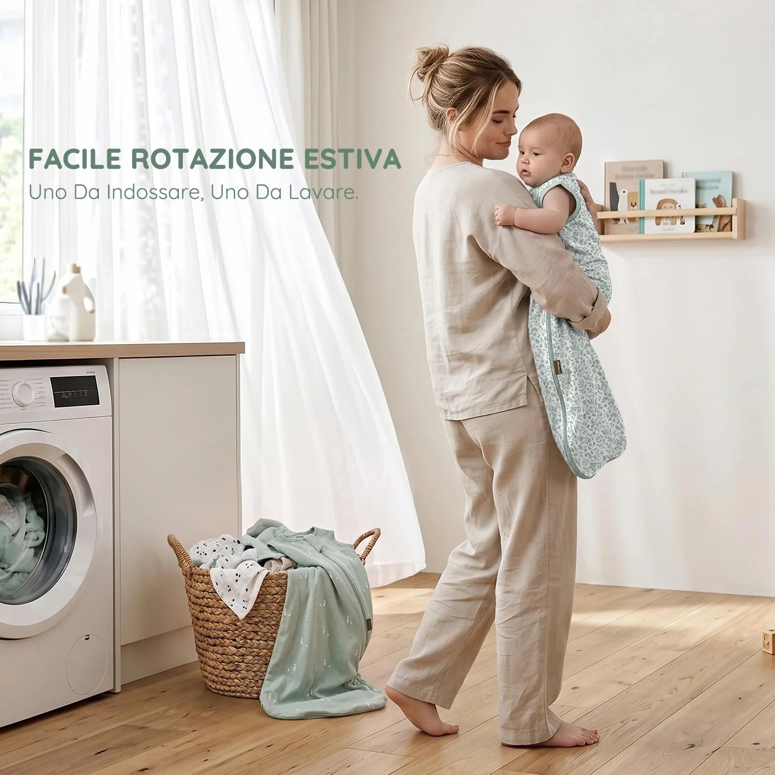 Mosebears 0.5 Tog Sacco Nanna in Cotone per Neonati, Estate - Per Bambini e Bambine