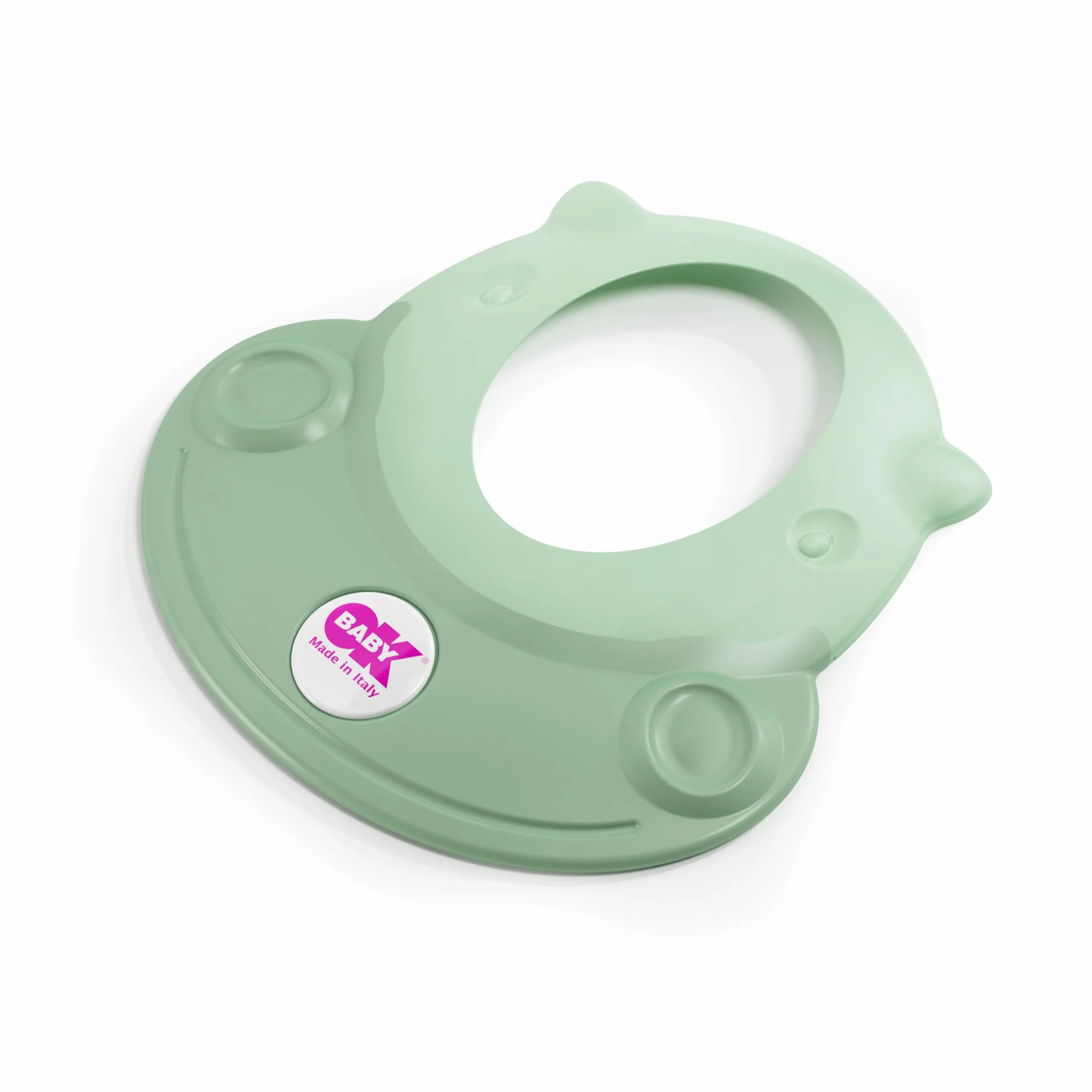 OKBABY Hippo Visiera Proteggi Occhi, Cappello da Doccia per il Bagnetto del Bambino, 8-36 Mesi, Verde