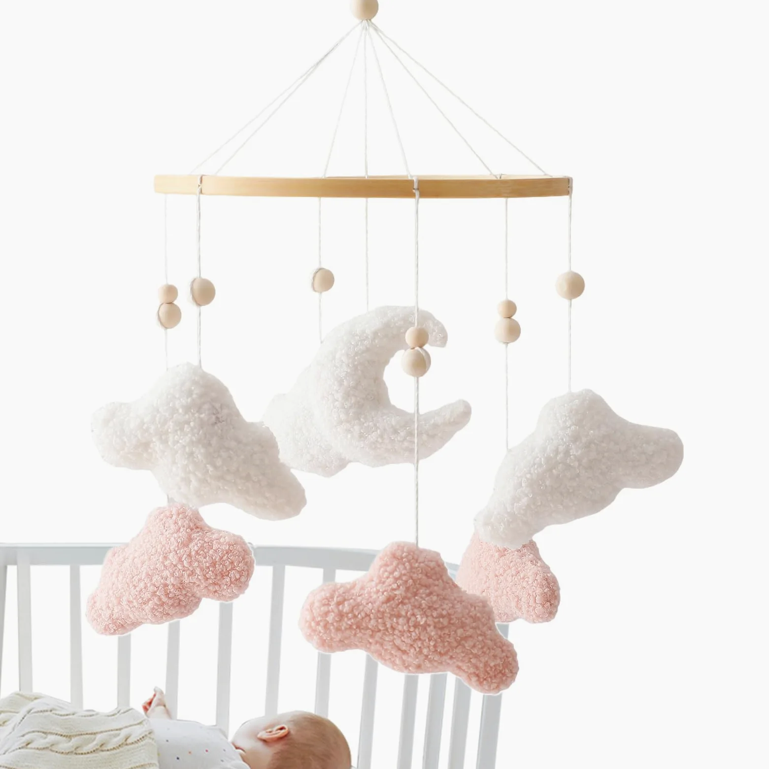 Giostrina per Culla Peluche a per arredo nursery | mobile rosa per culla per Passeggino Seggiolino Auto Camera da Camera Regalo