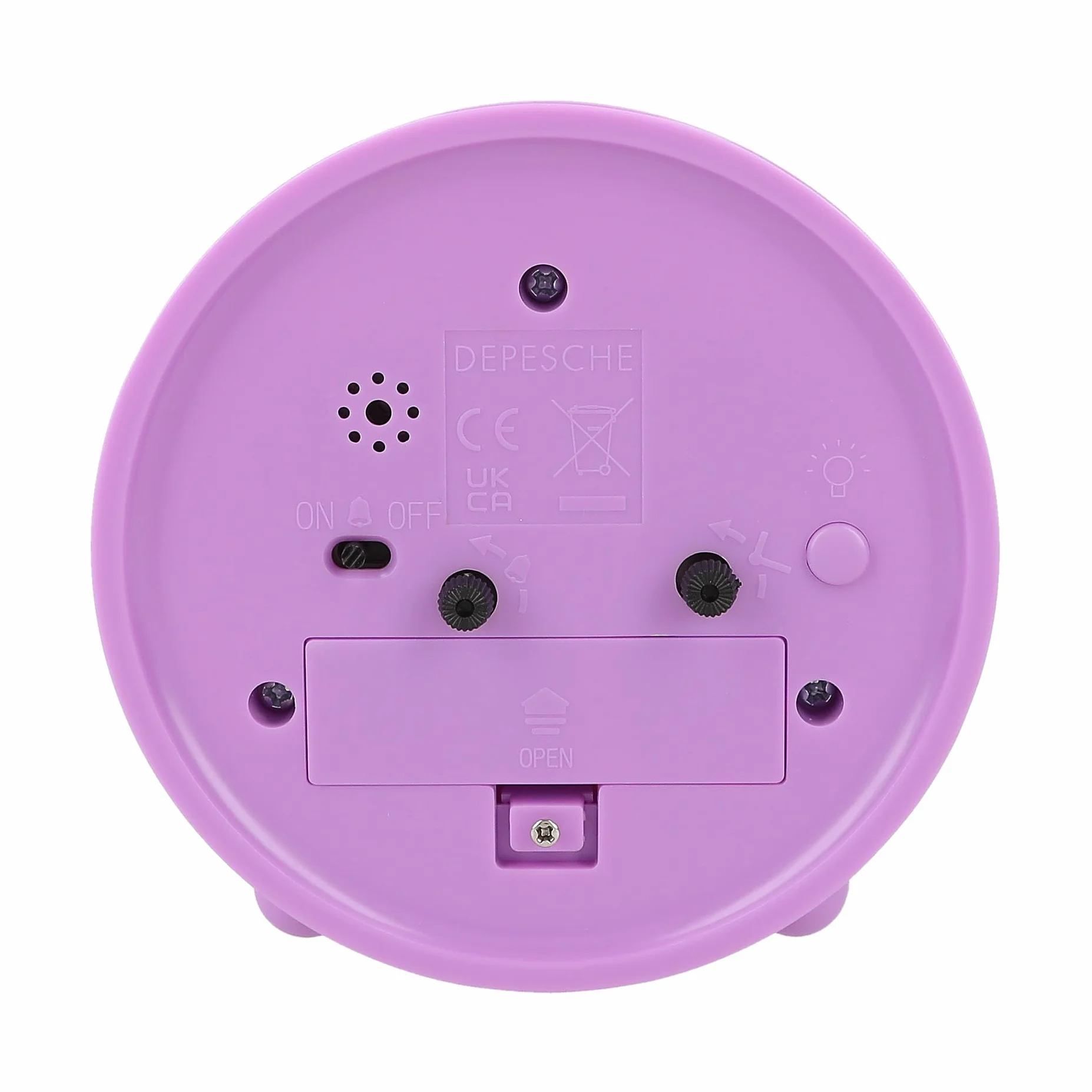 Depesche 12662 TOPModel Glitter Queen-Sveglia per Bambini in Viola con Motivo a modellino, Orologio Silenzioso con Funzione Luce, Batteria Inclusa, Colore