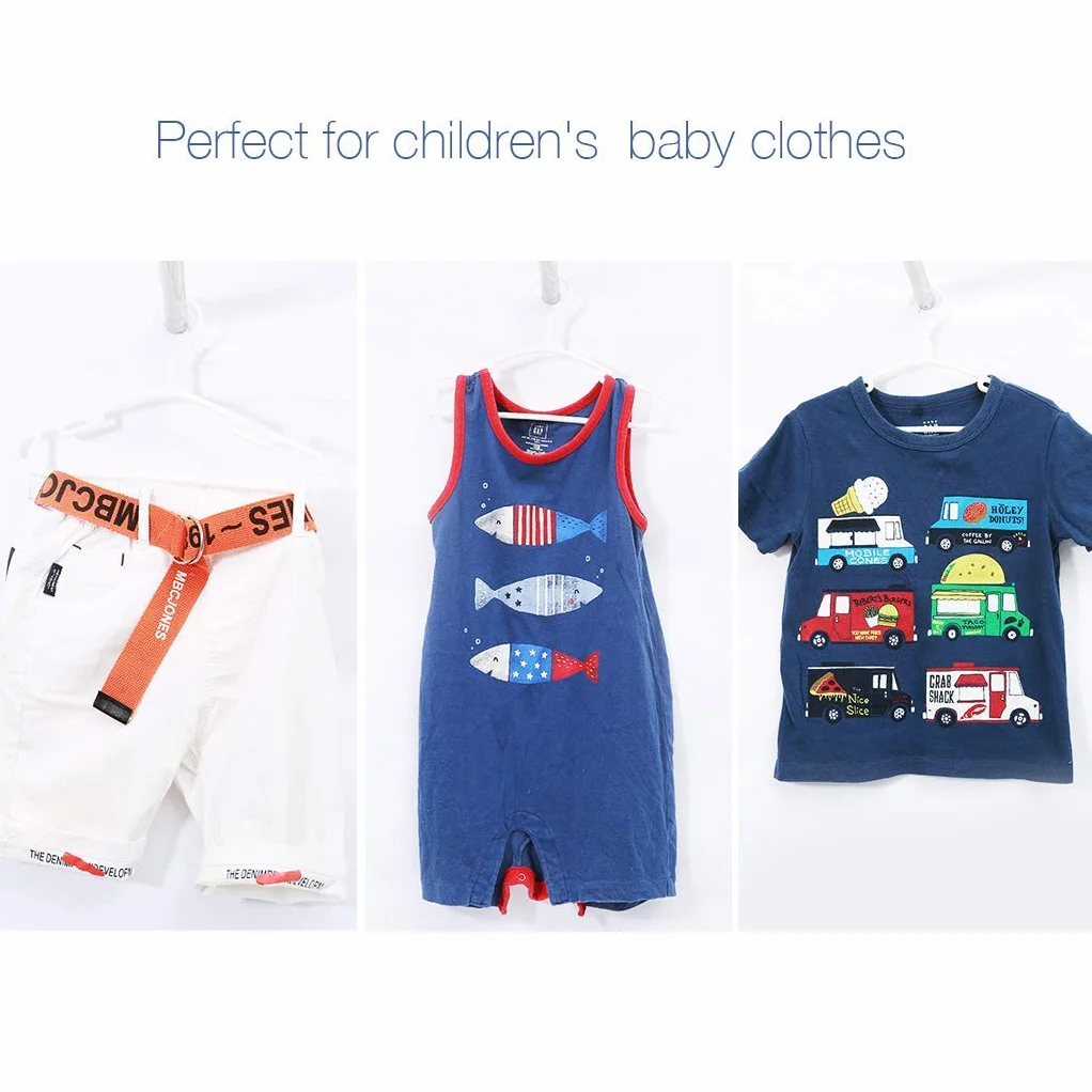 Grucce per bambini grucce resistenti per bambini e neonati Set di 40 pezzi 27CM + 10 pezzi Organizzatore