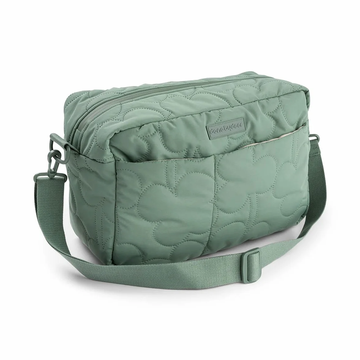 Done by Deer Borsa fasciatoio per passeggino, borsa per pannolini, impermeabile, con fasciatoio, tracolla e gancio per passeggino, in poliestere riciclato, 35 × 15 × 23 cm, 12 l